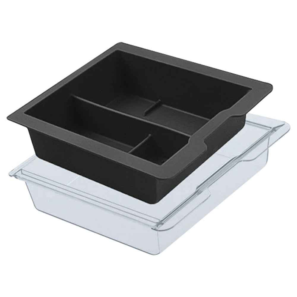 ALZH005 2Pcs / Set For Model Y / 3 Car Center Console Storage Box - Black / Front / with Baffle