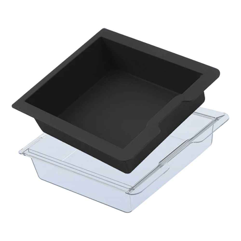 ALZH005 2Pcs / Set For Model Y / 3 Car Center Console Storage Box - Black / Front / No Baffle