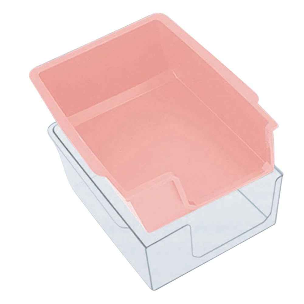 ALZH005 2Pcs / Set For Model Y / 3 Car Center Console Storage Box - Pink / Back / No Baffle