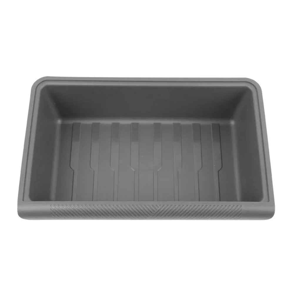 TSL521 For Tesla Model Y Under Seat Drawer TPE Hidden Storage Box, No Lid - Grey
