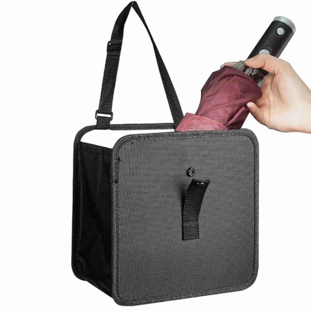 L1294 Foldable Car Trash Holder Storage Bag Vehicle Seat Back Oxford Cloth Trash Bin