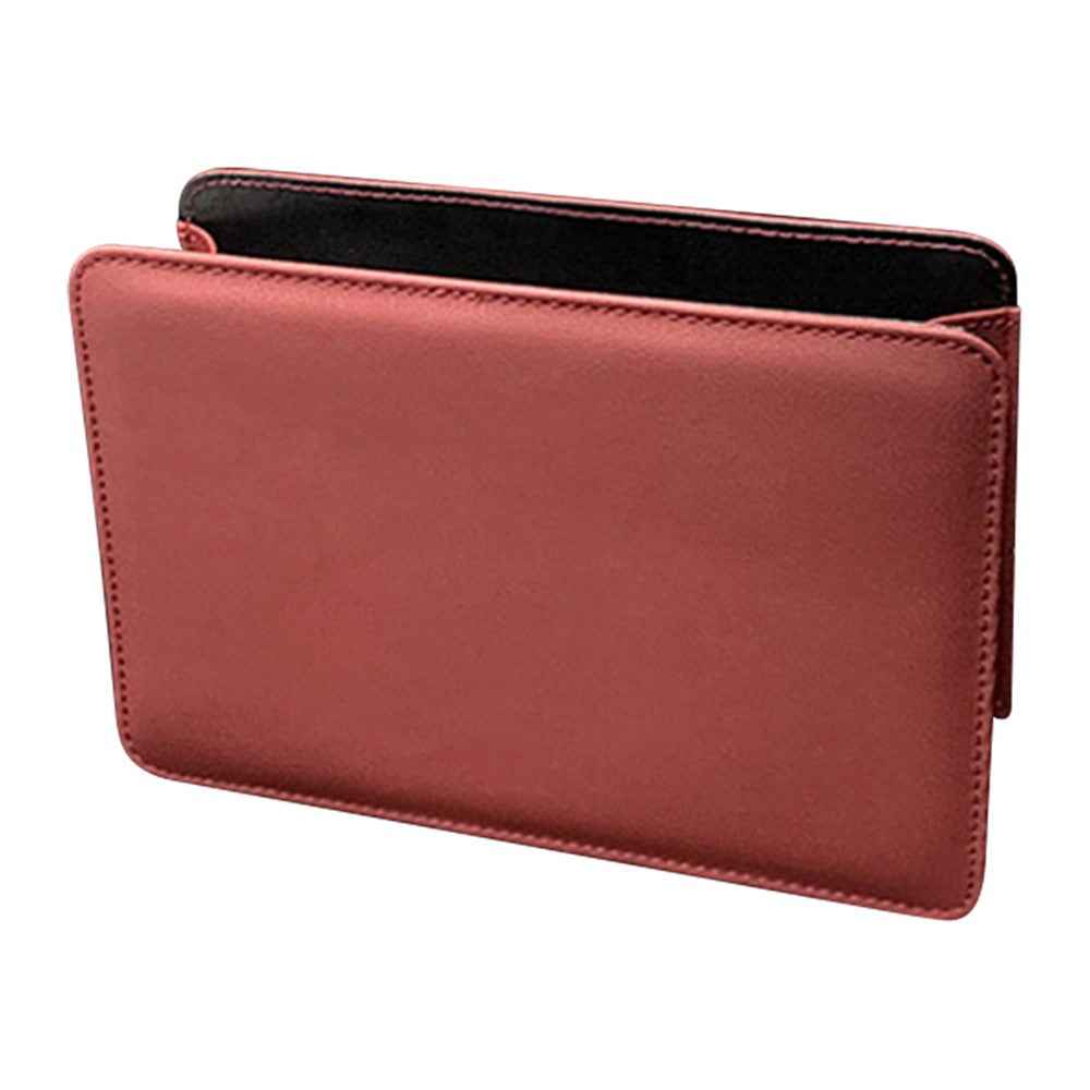 Car Seat Gap Organizer Leather Storage Box Seat Back Side Organizer for Phones Keys - Wine Red