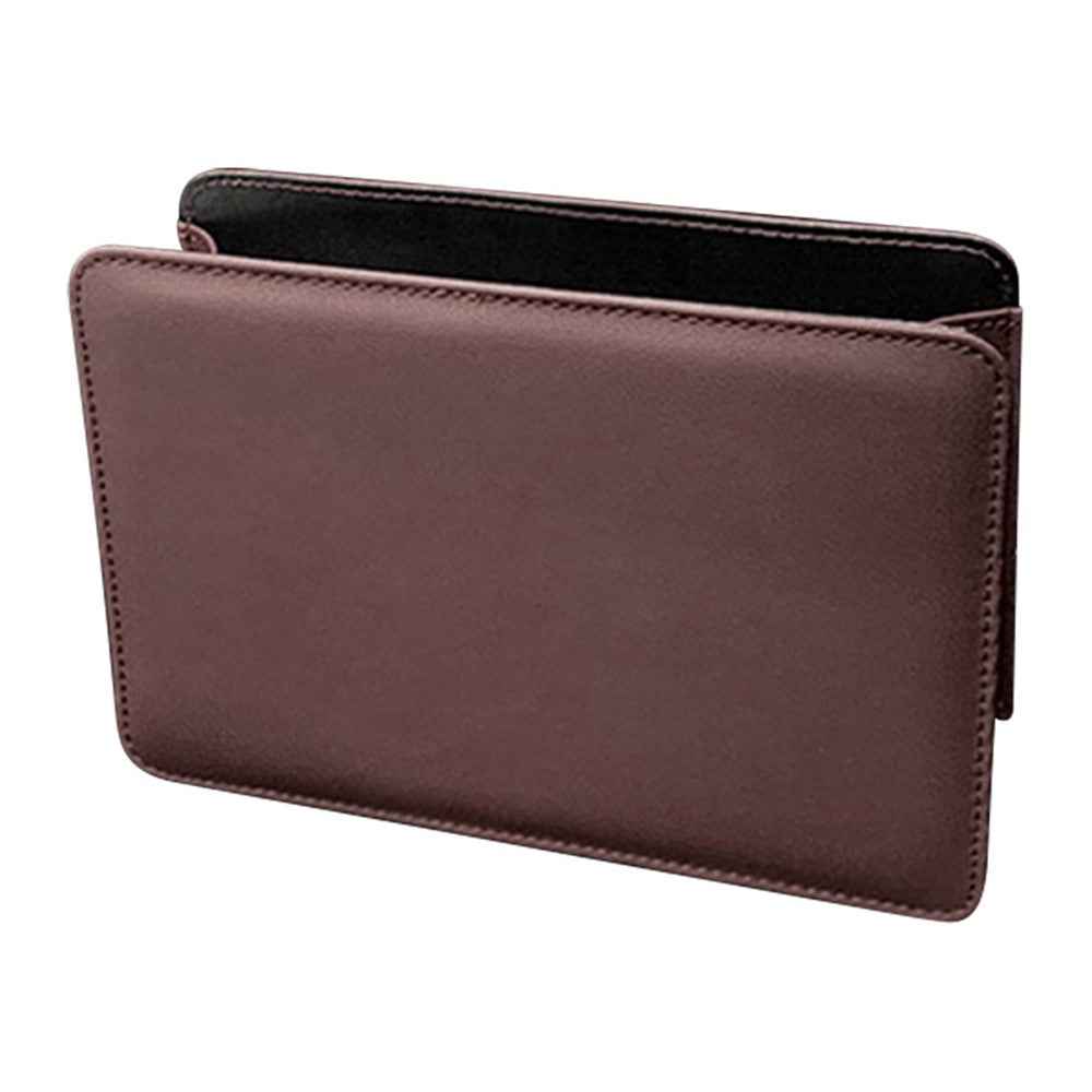 Car Seat Gap Organizer Leather Storage Box Seat Back Side Organizer for Phones Keys - Coffee