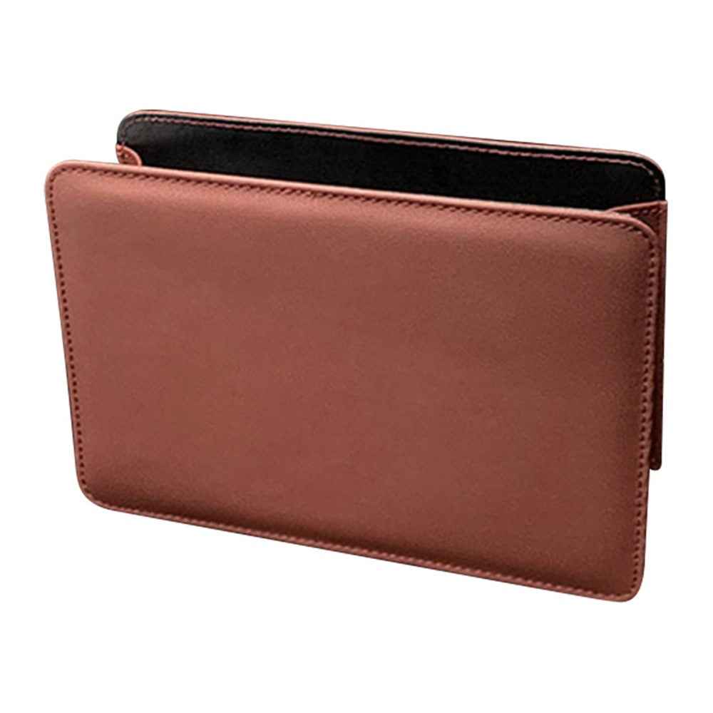 Car Seat Gap Organizer Leather Storage Box Seat Back Side Organizer for Phones Keys - Brown