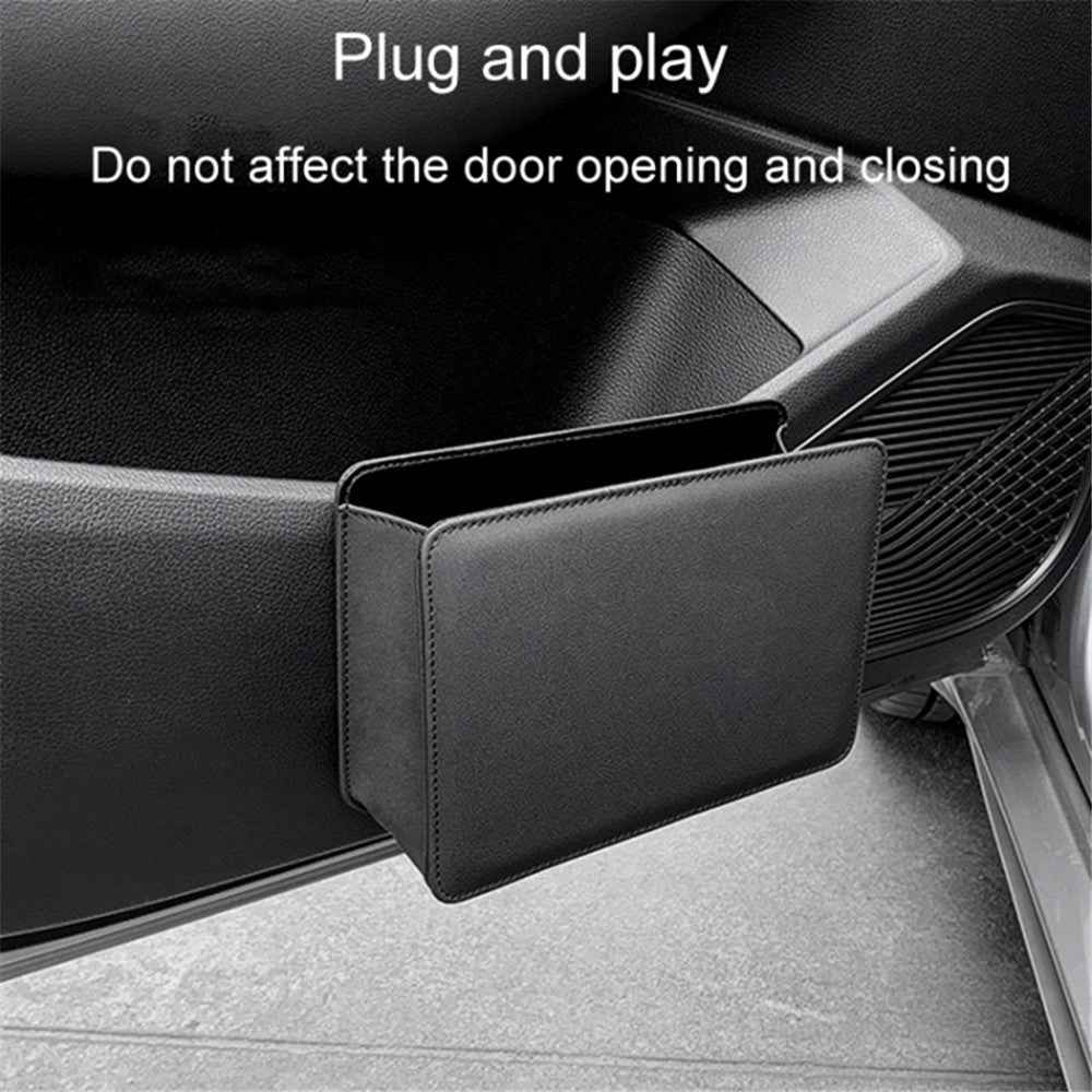 Car Seat Gap Organizer Leather Storage Box Seat Back Side Organizer for Phones Keys - Brown