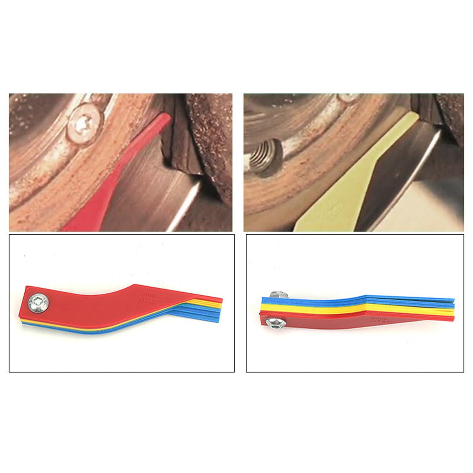 4xCAR VAN BRAKE PAD THICKNESS DEPTH MEASURING GAUGE HAND TOOL
