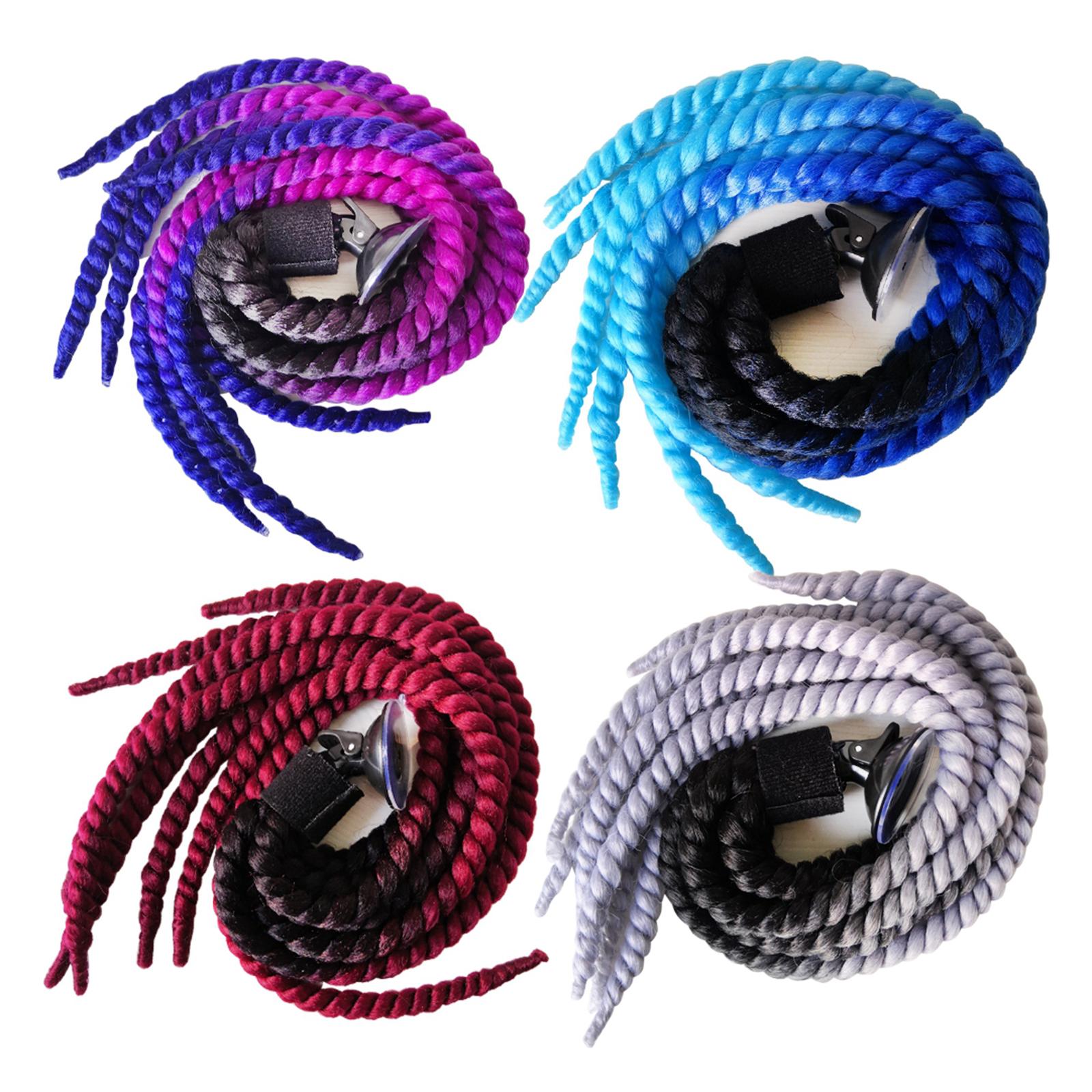 Helmet Hair Helmet Pigtail Gradient Ramp for Motorcycle Black Purple Blue