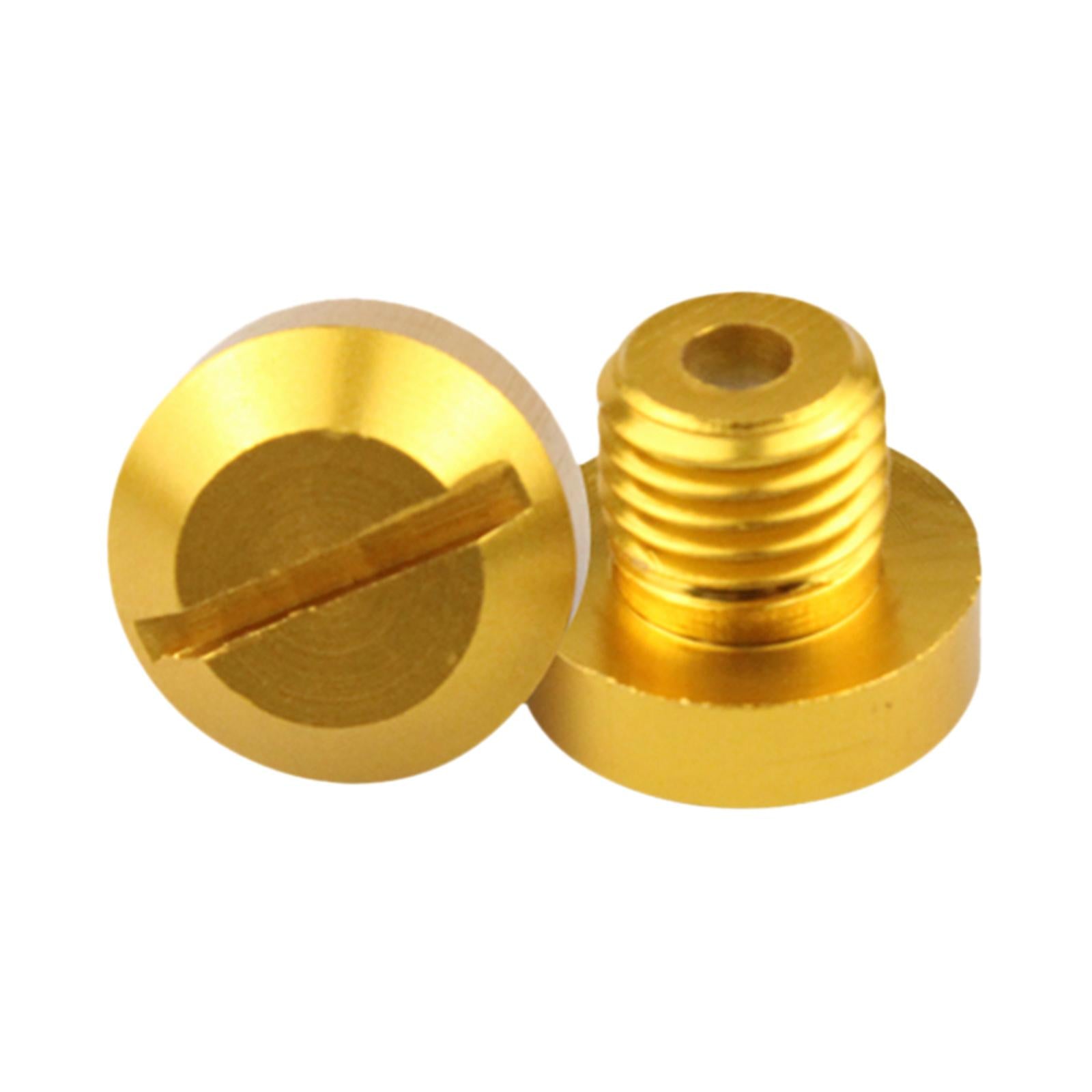 4x2 Pcs M10x1.25 Rearview Mirrors Thread Hole Plug Screw Bolts Gold Positive