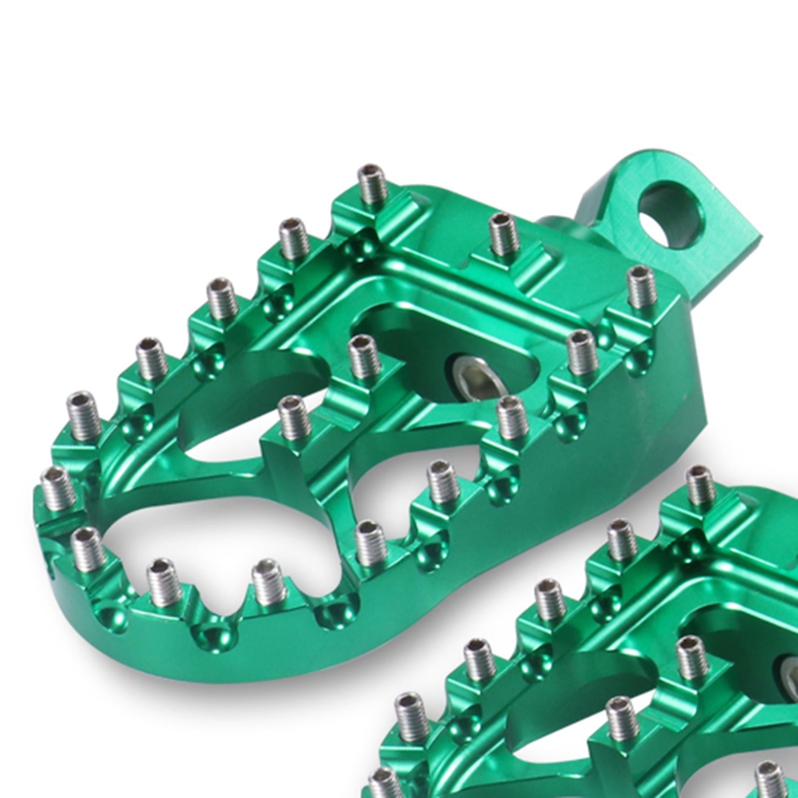 Motorcycle Front Driver Footrests Footpegs for Harley XL883 2007-2010 Green