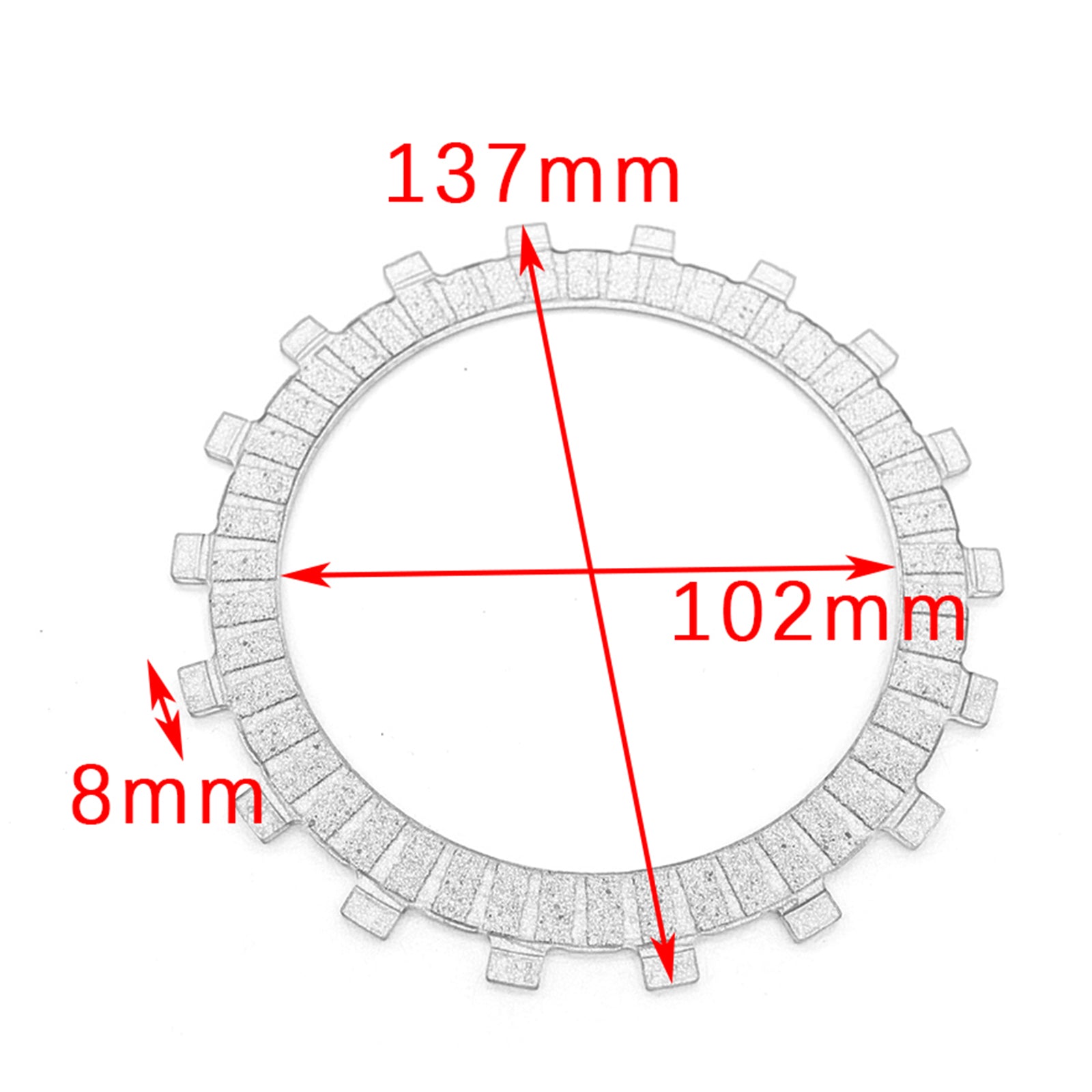 8x Motorcycle Clutch Friction Plates Kit for R1200GS R1250RT R1200R