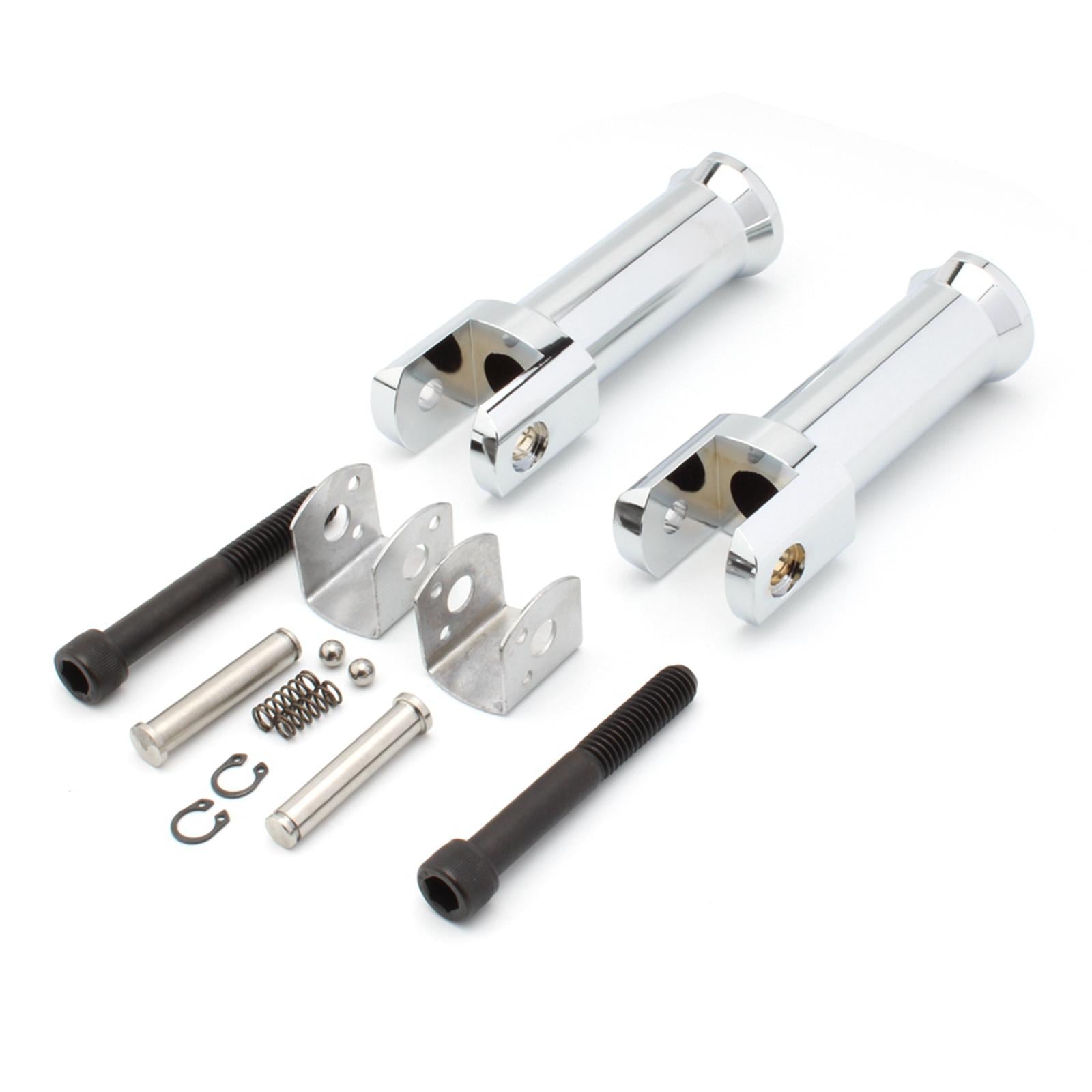 Rear Foot Pegs Footpeg Fits for Harley Flfb Flhcs Fxbrs Replace Parts Acc Narrow Peg Silver
