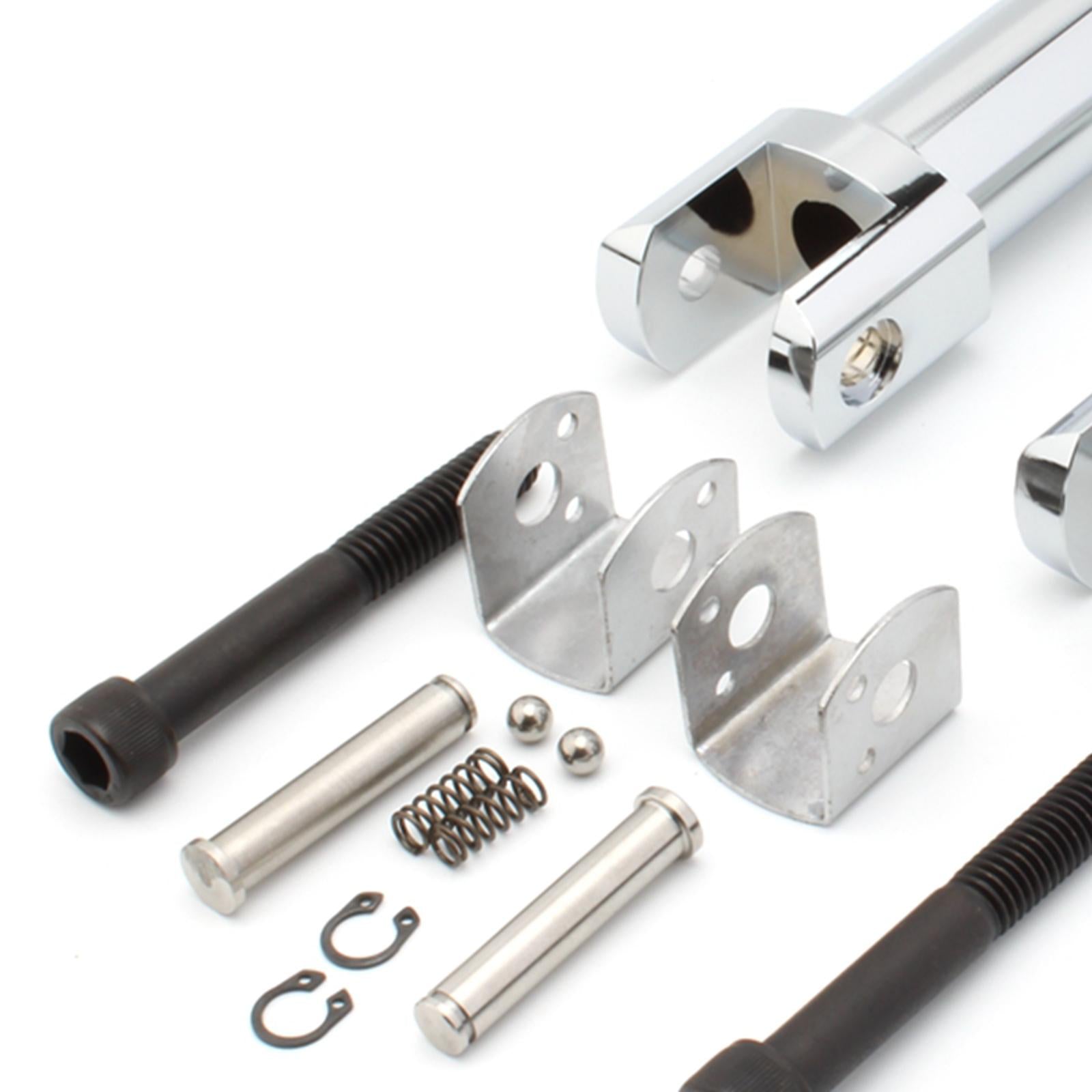 Passenger Foot Pegs Brackets for Harley Softail Street Bob FXBB FXST FXBR Silver
