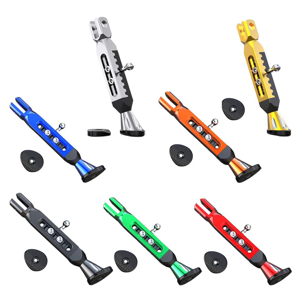 CNC Aluminum Motorcycle Kickstand Parking Leg Foot Side Support Stand Blue