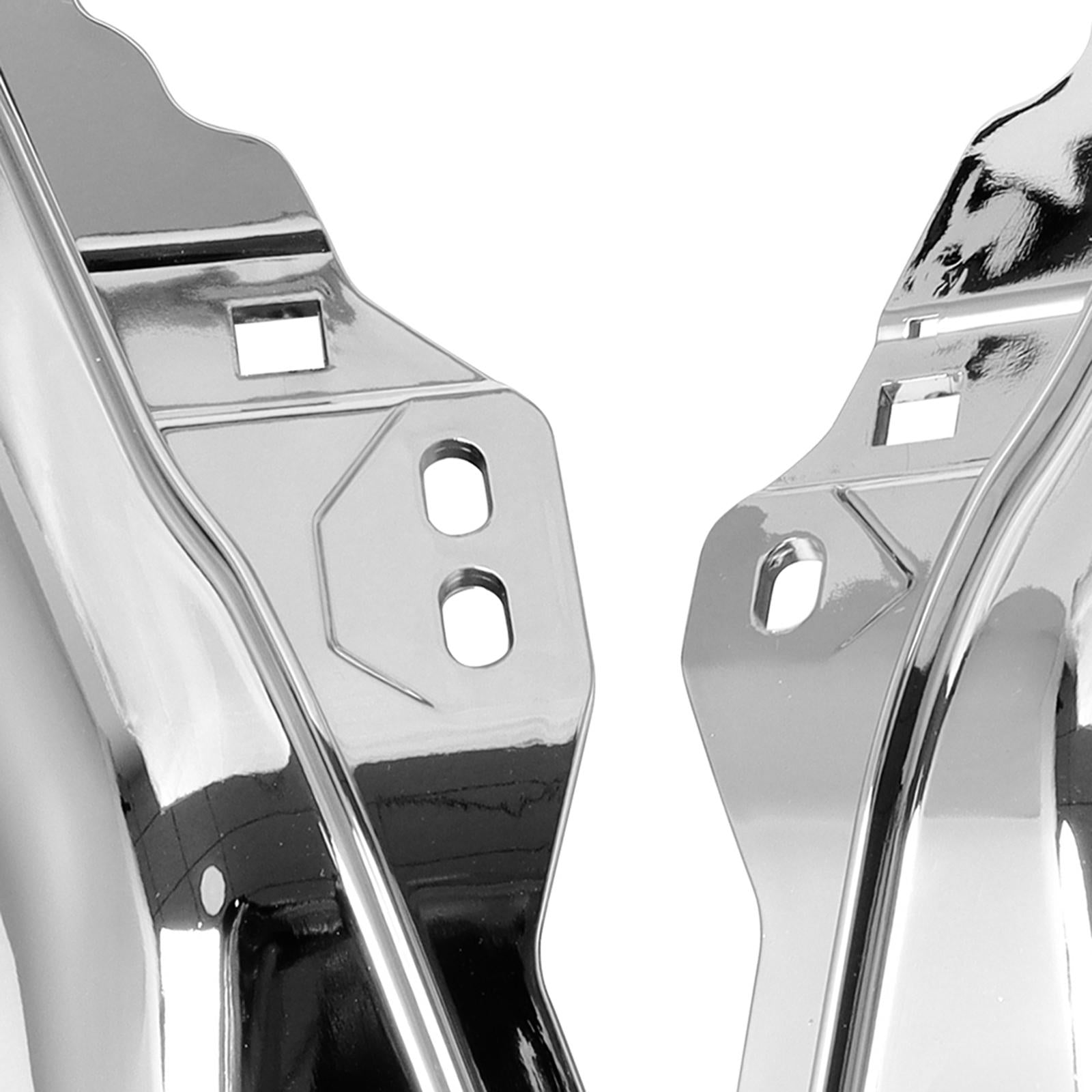 2Pcs ABS Mid-Frame Air Deflector Heat Shield for Harley 17-20 Chrome