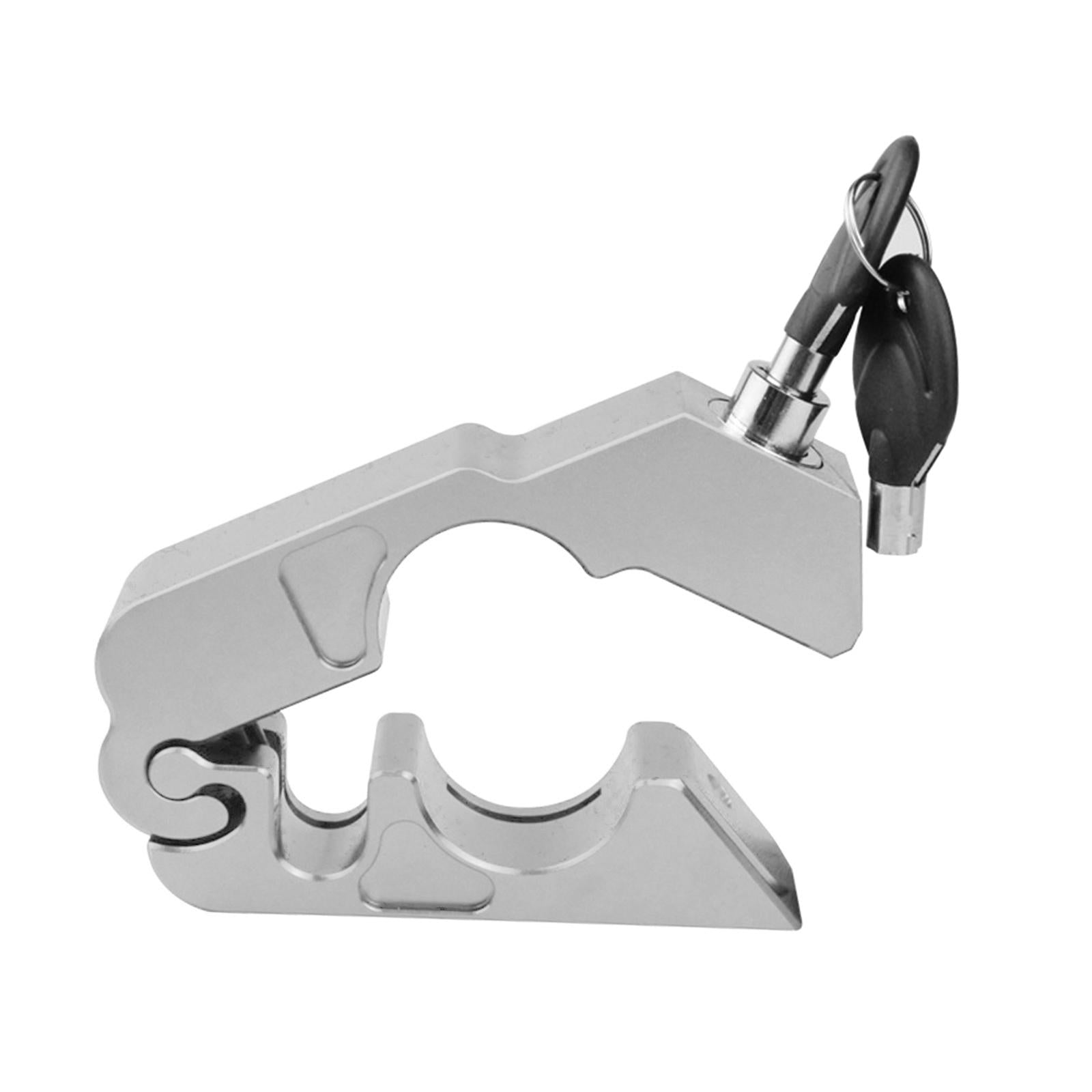 Duty Motorcycle Lock Throttle Lock Brake Lock Secure Motorbike Silver