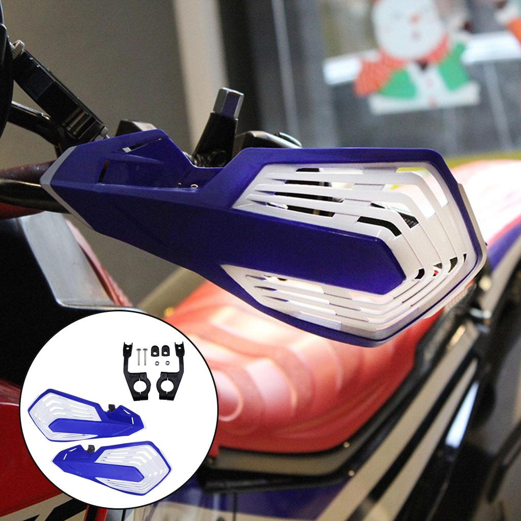 Motorcycle Hand Guards 7/8" 22mm Crash Protector for Dirt Bike Off Road Blue White 
