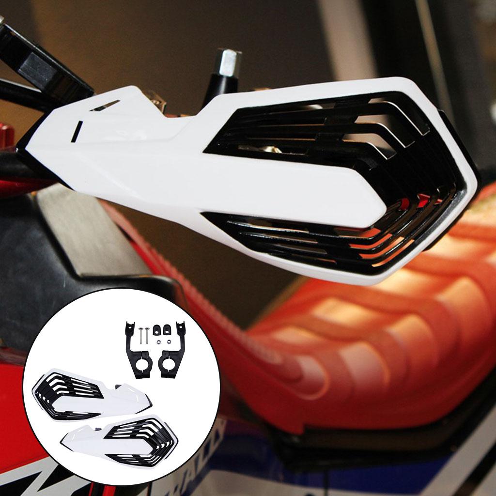 Motorcycle Hand Guards 7/8" 22mm Crash Protector for Dirt Bike Off Road White Black 