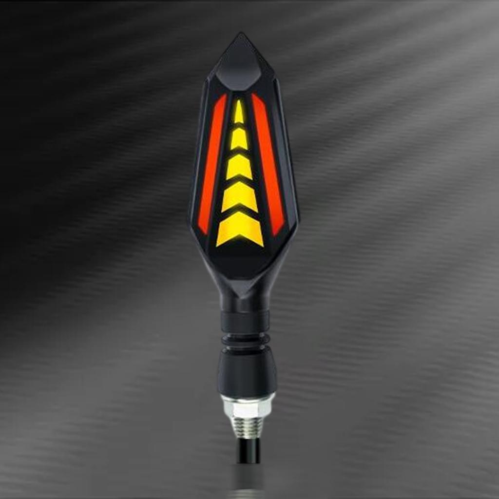 2 Pcs Motorcycle LED Turn Signal Lights Blinkers Flexible High Brightness Red