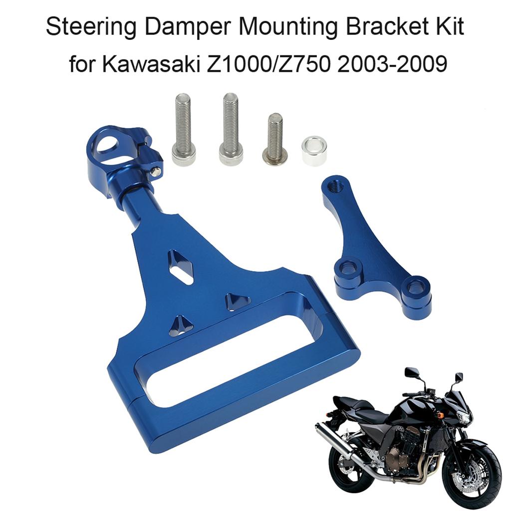 CNC Steering Damper Mounting Bracket for Kawasaki Z750 Z750R Z1000 2003-2012