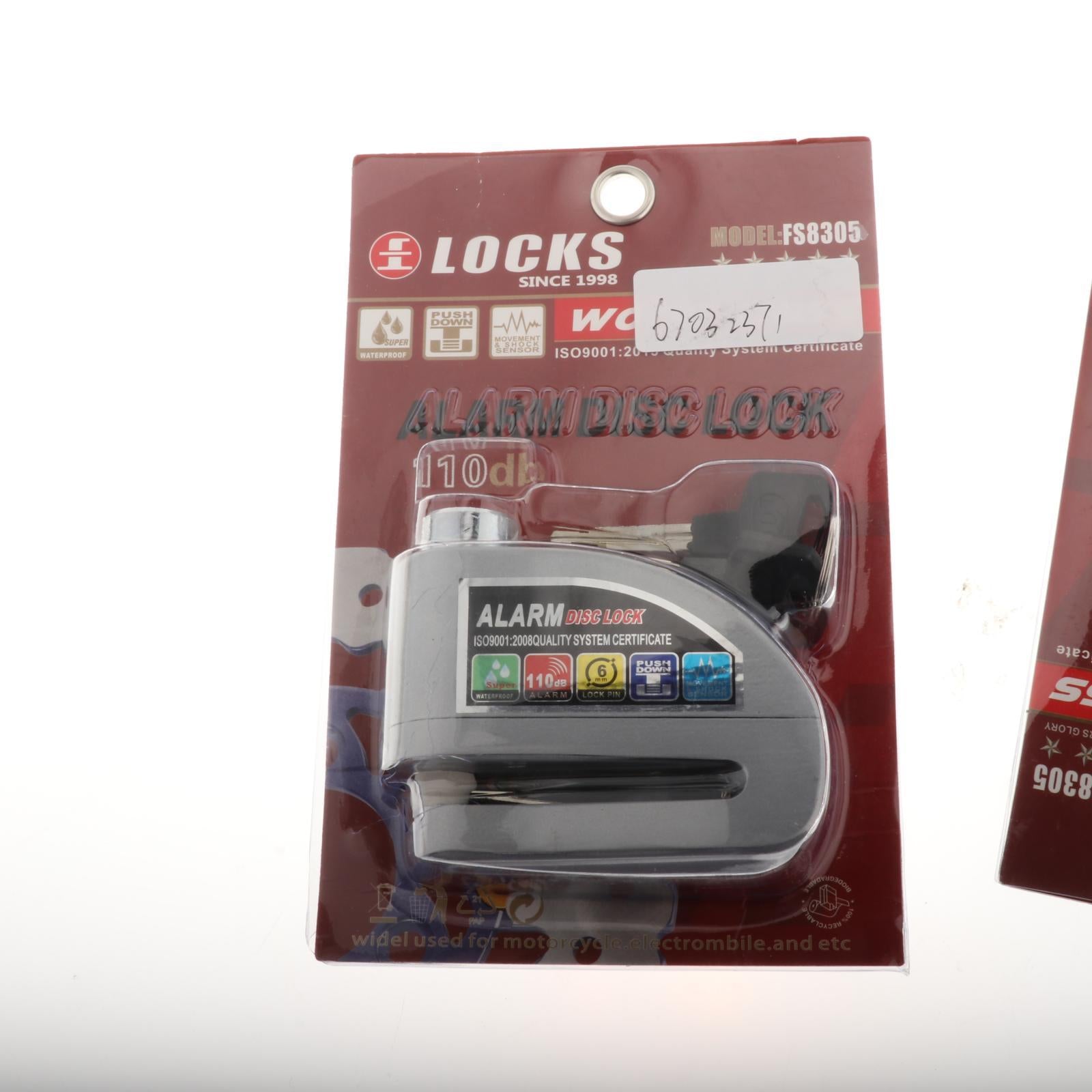 Motorcycle Disc Lock Waterproof for Scooter Cycling Theft Protection Silver