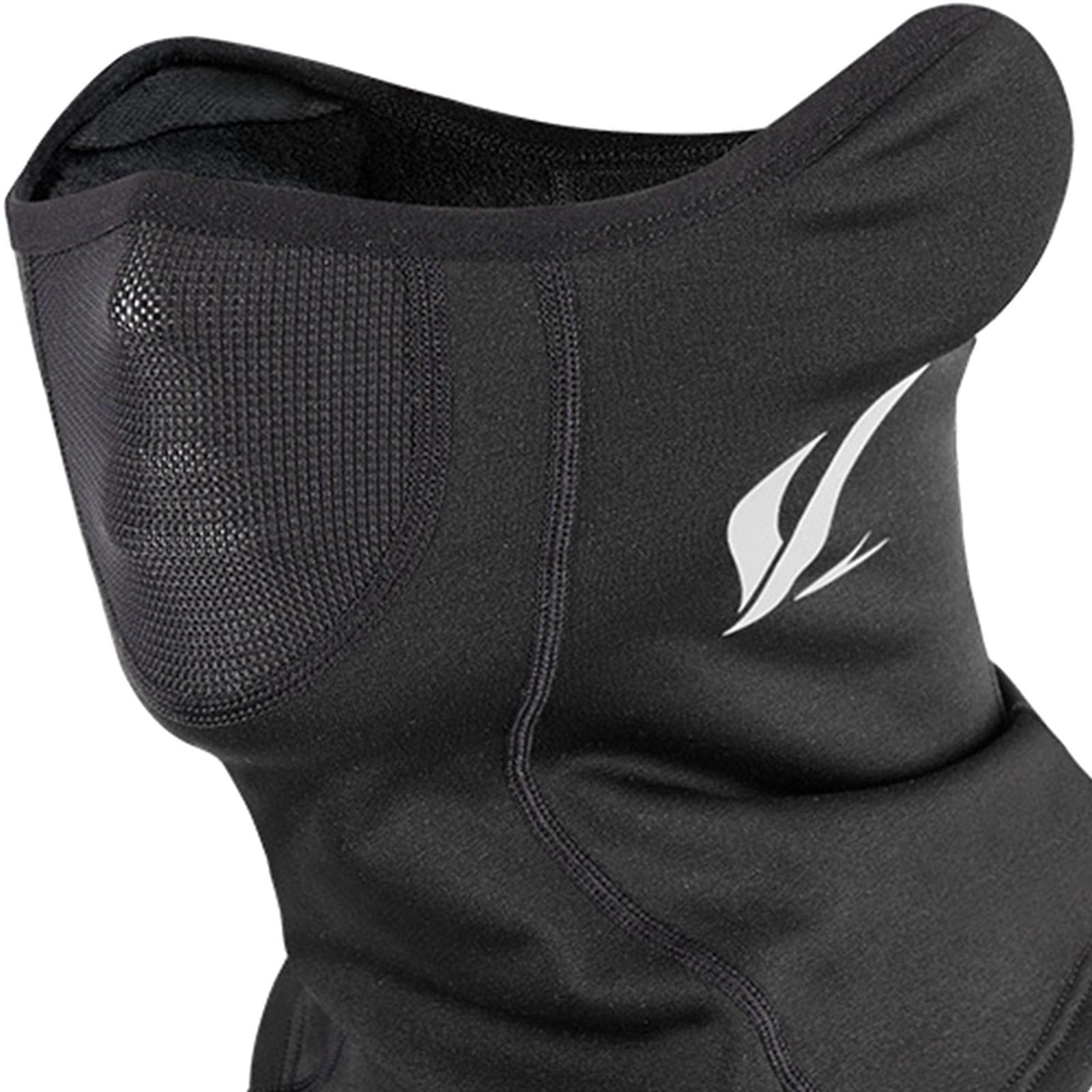 Winter Half Face Mask Windproof for Motorcycle Cycling Black Silver 