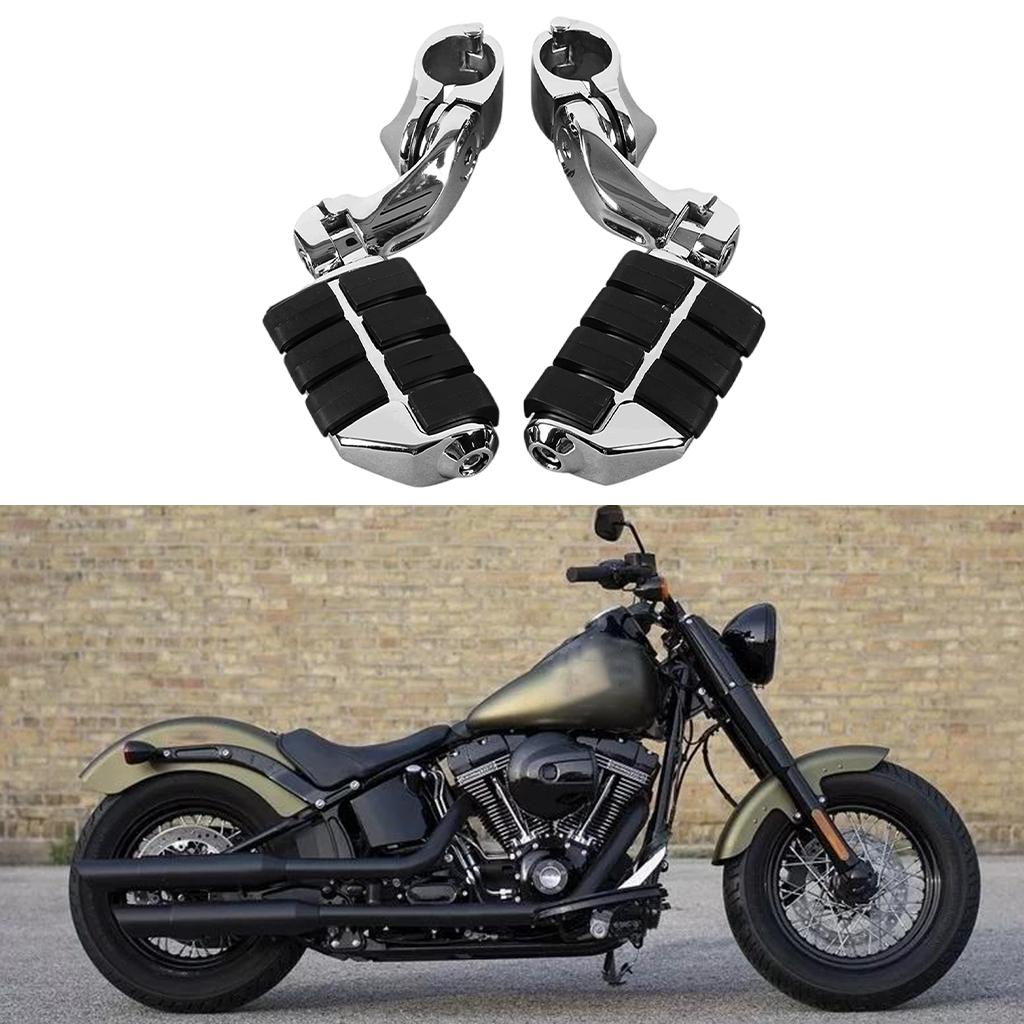 Long Highway Foot Pegs Engine Guard Foot Pegs Fits for Harley Short bracket