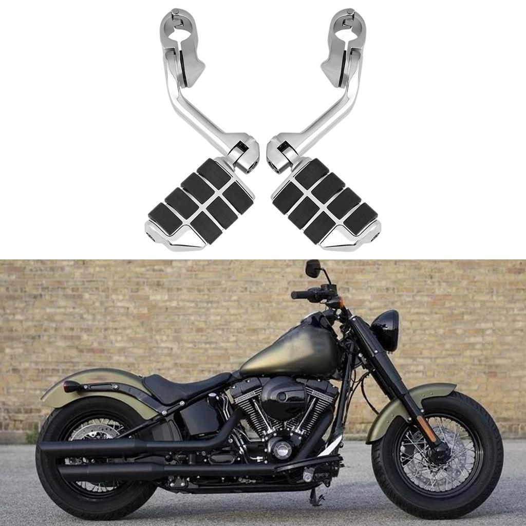 Long Highway Foot Pegs Engine Guard Foot Pegs Fits for Harley Long bracket