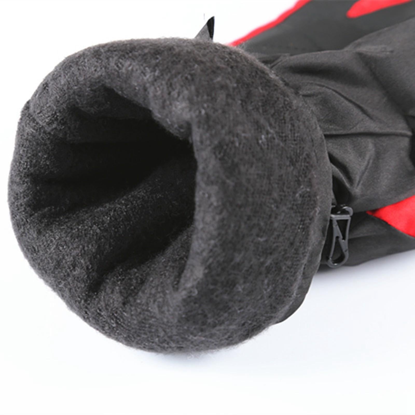 Motorcycle Heated Gloves Windproof Mittens Winter Thermal Glove for Outdoor Black Gray USB 