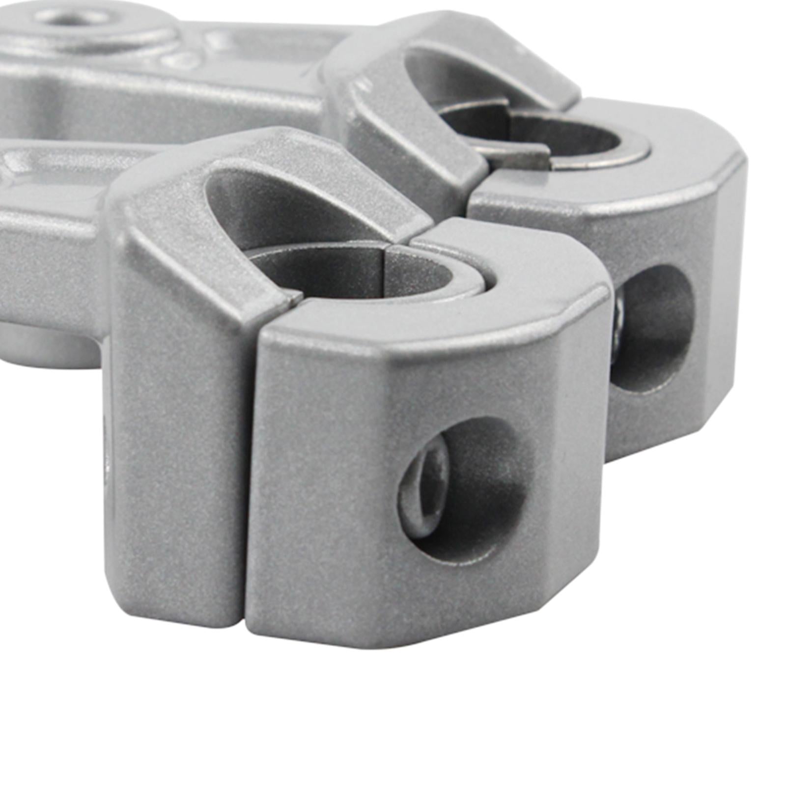 Motorcycle Handlebar Riser Extensions Mount Adapter Kit for Motorbike silver