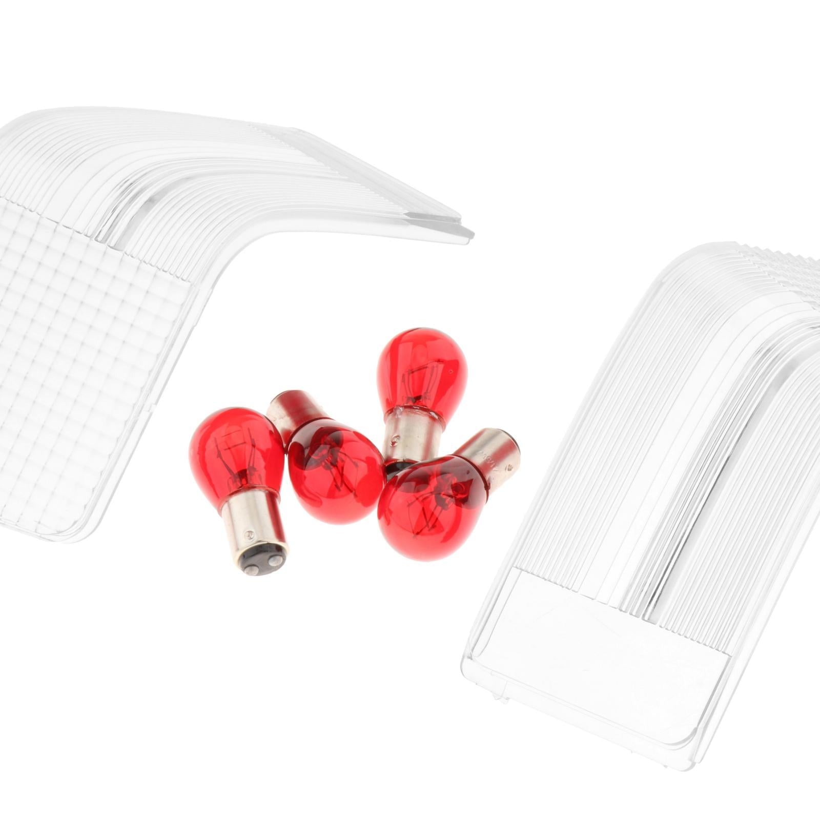 Lens Cover Bulbs Kit Fits for Harley Touring Electra Glide Guard Light Clear