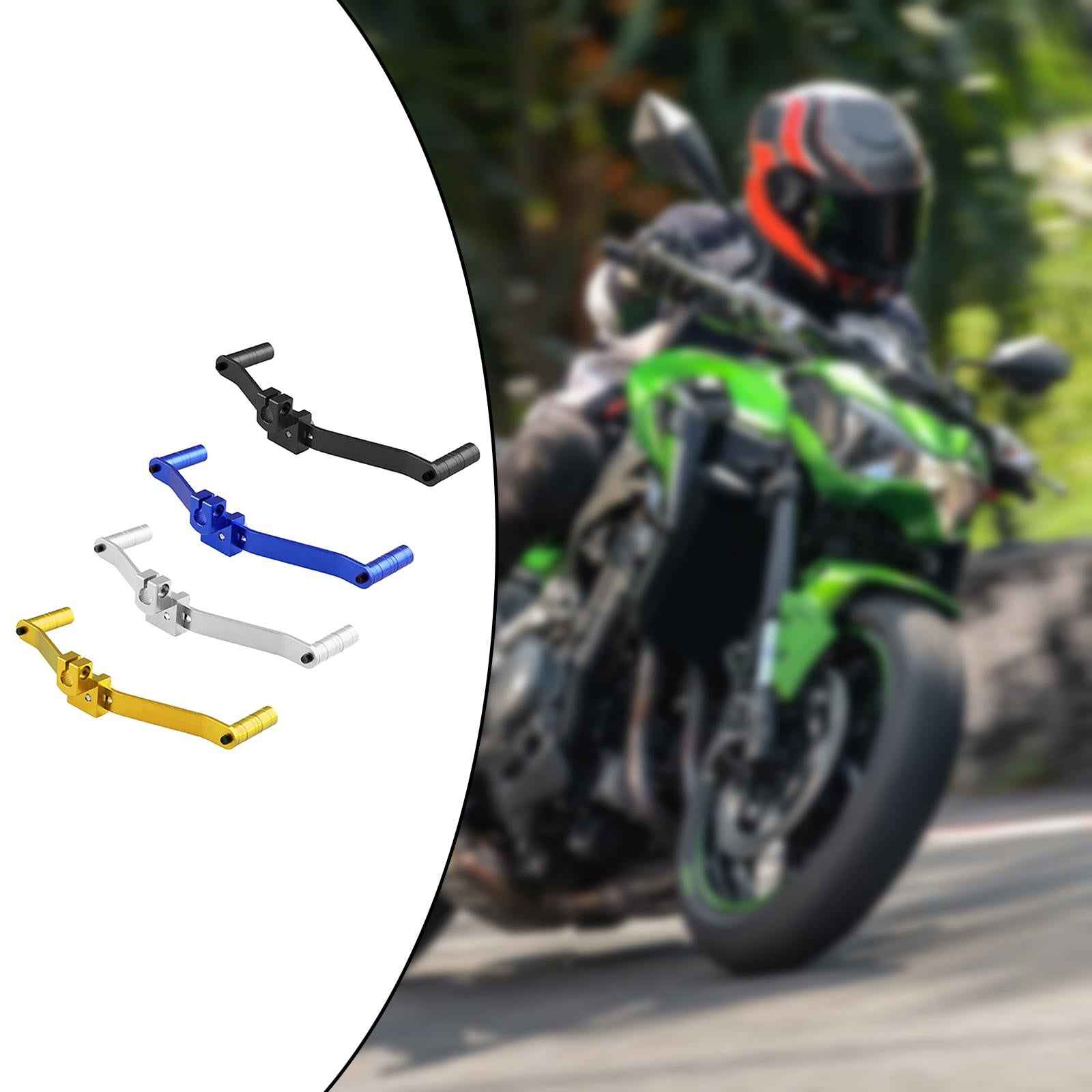 Gear Shift Lever Aluminum Alloy Double-Head Modified Fit for Motocross Black