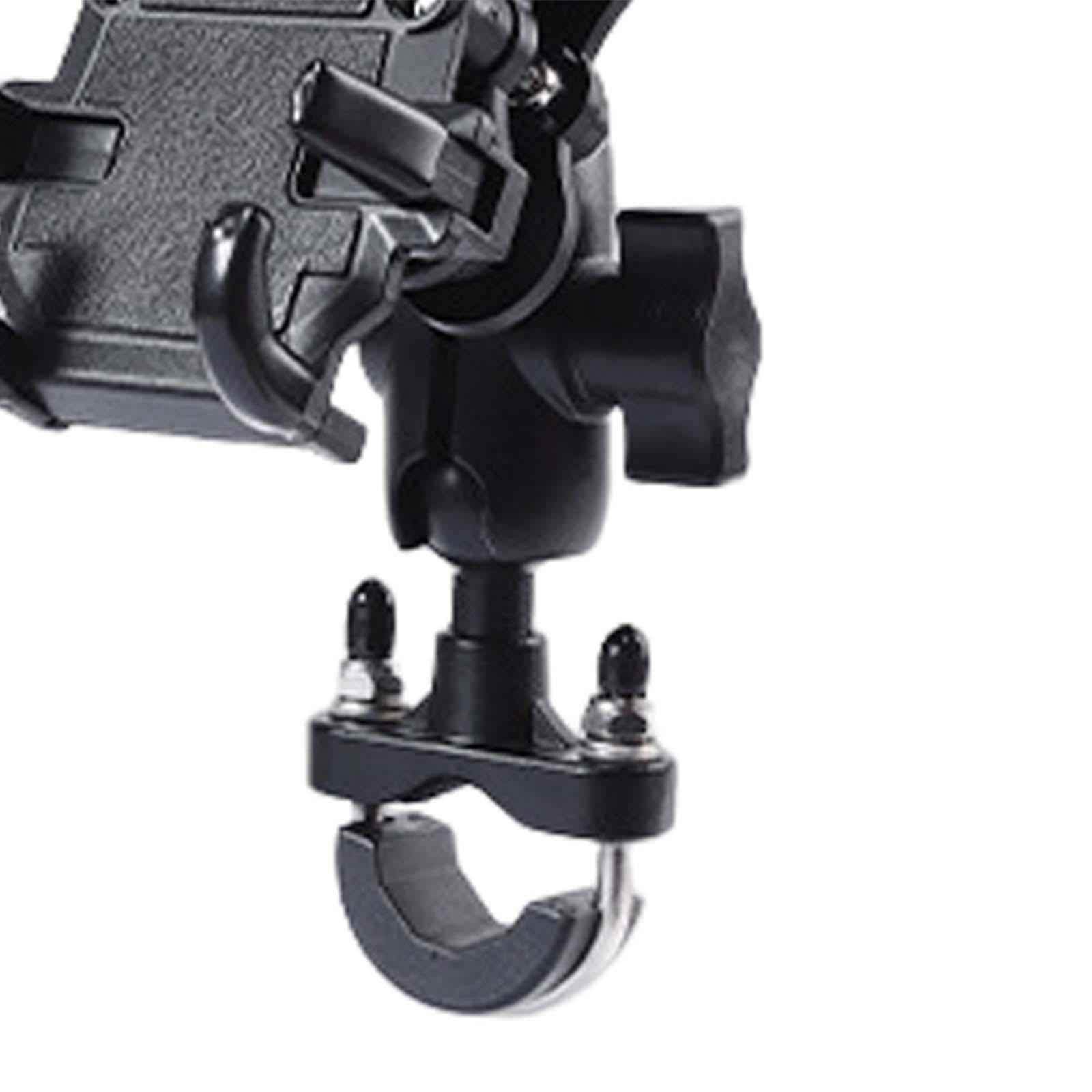 Motorcycle Bike Phone Mount GPS Bracket for 3.5"-7" Phones Black Handlebar