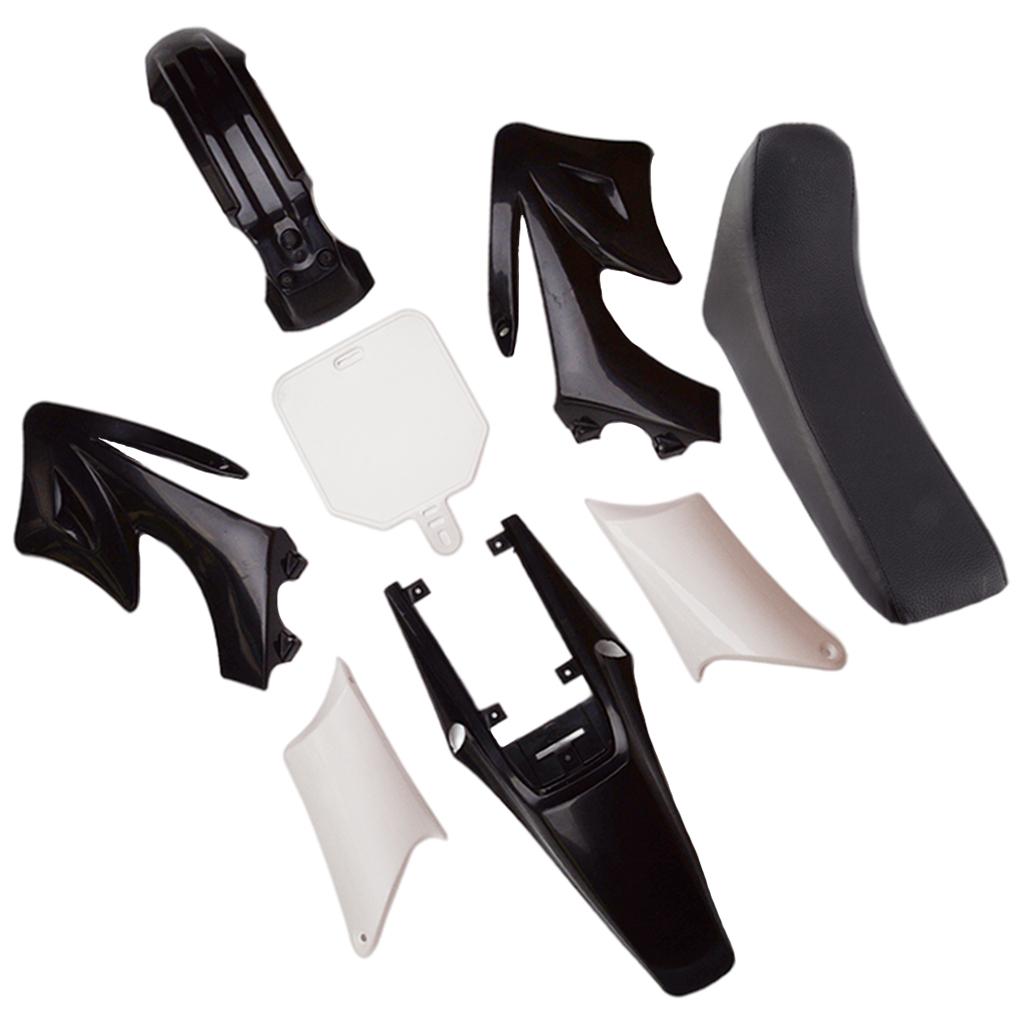 Fairing Fenders Seat Cushion Set Motorcycle Modified for Honda Off-Road Black
