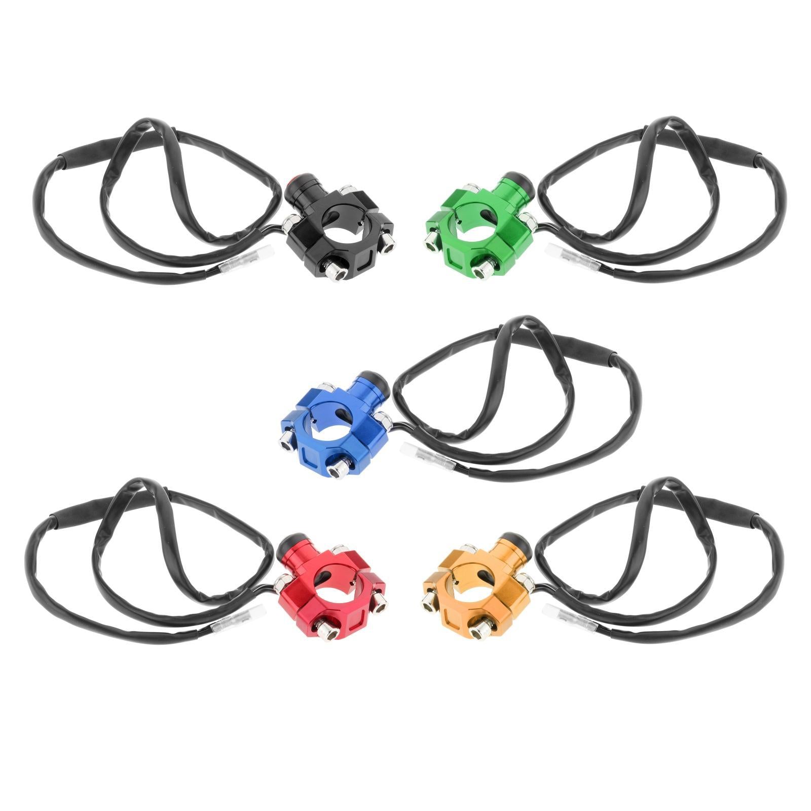 Motorcycle Start Stop horn Switch Sealed Fit for Off Road black red button