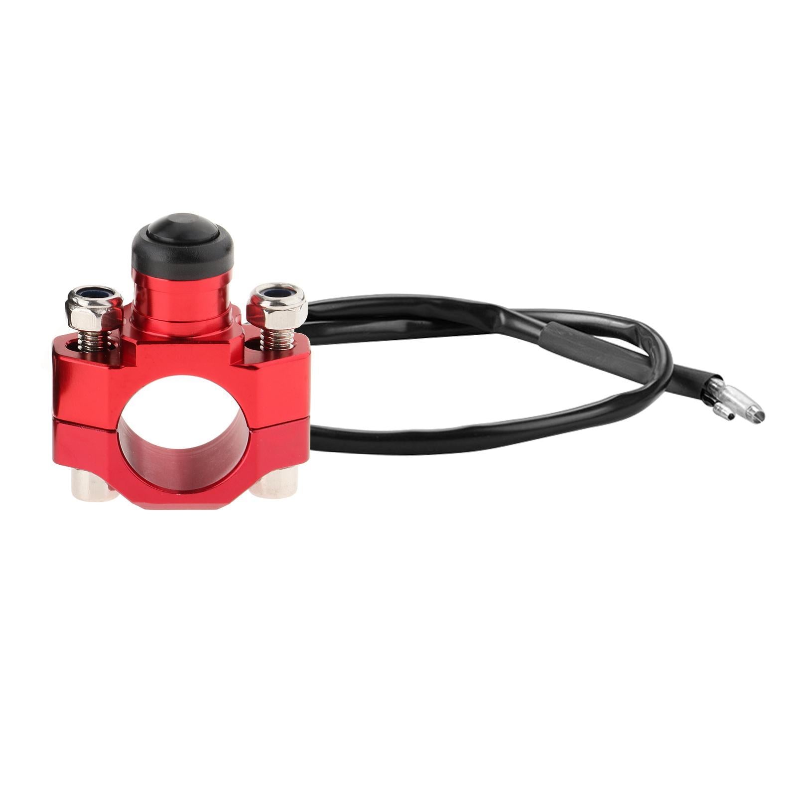 Motorcycle Start Stop horn Switch Sealed Fit for Off Road red black button