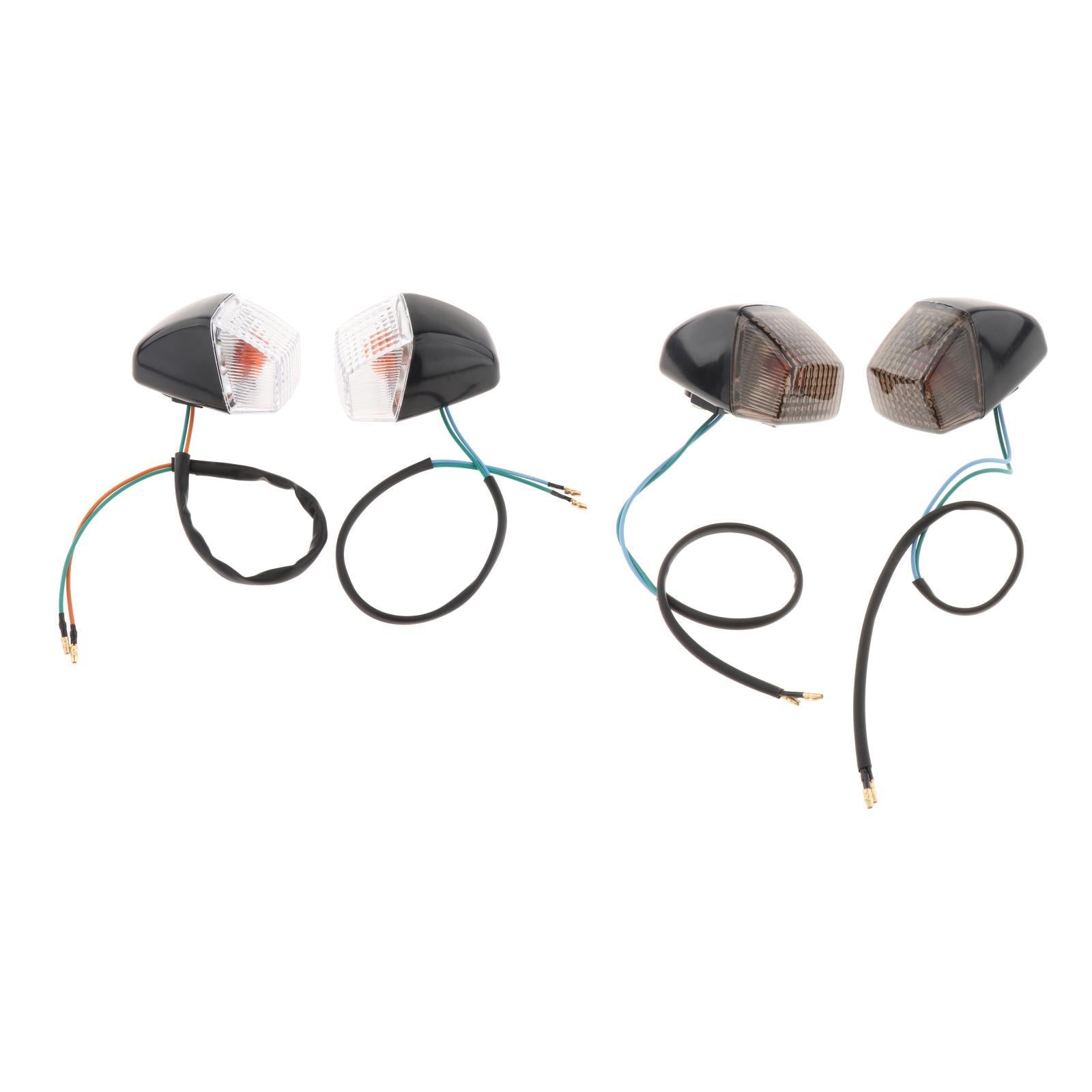Motorcycle LED Turn Signal Lights Indicator Lamp Fit for Honda Transparent