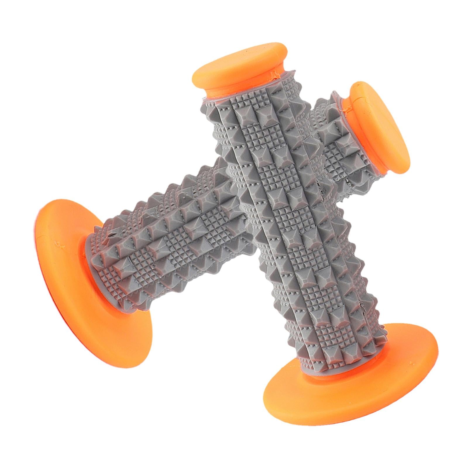 1Pair Soft Rubber Handlebar End Grips For Bicycle MTB BMX Road Mountain Bike Orange