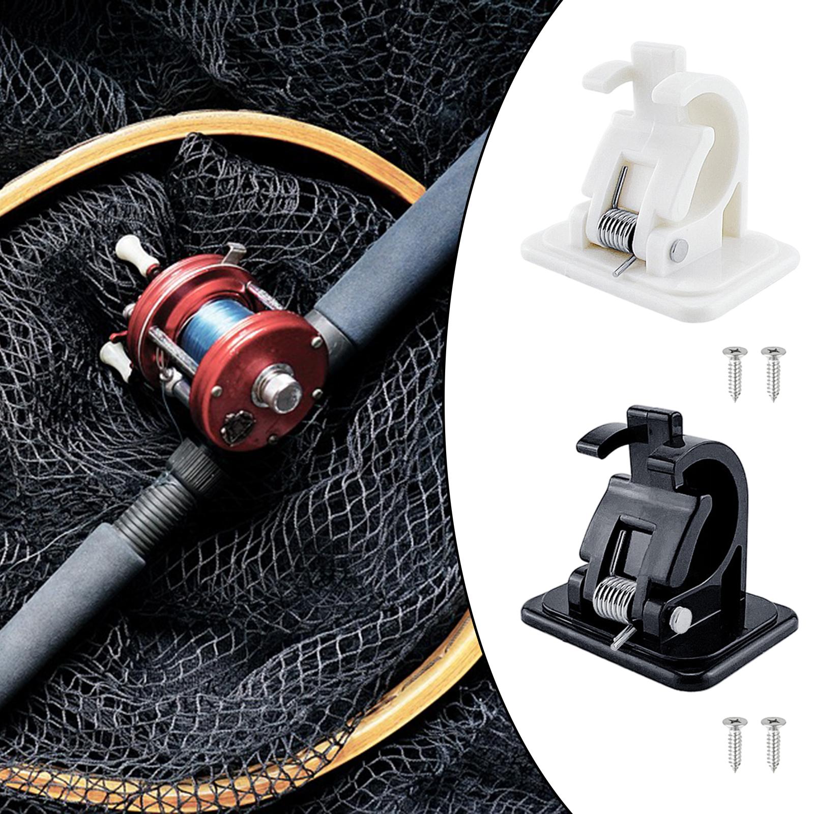 3xFishing Pole Rod Holder Clips Bayonet Design Fishing Tackle Walls Black