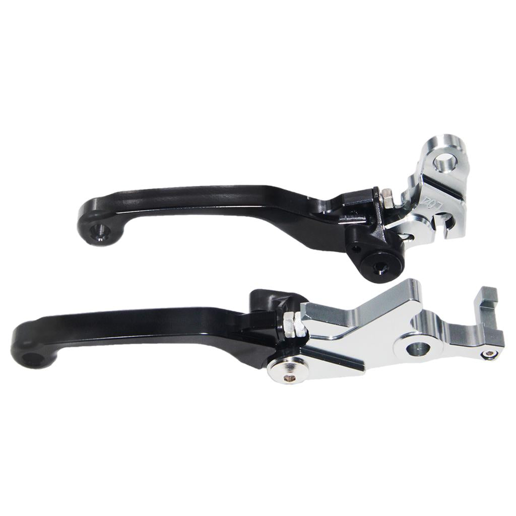 2Pcs Motorcycle Brake Clutch Levers Adjustable Billet Pivot for Honda Black
