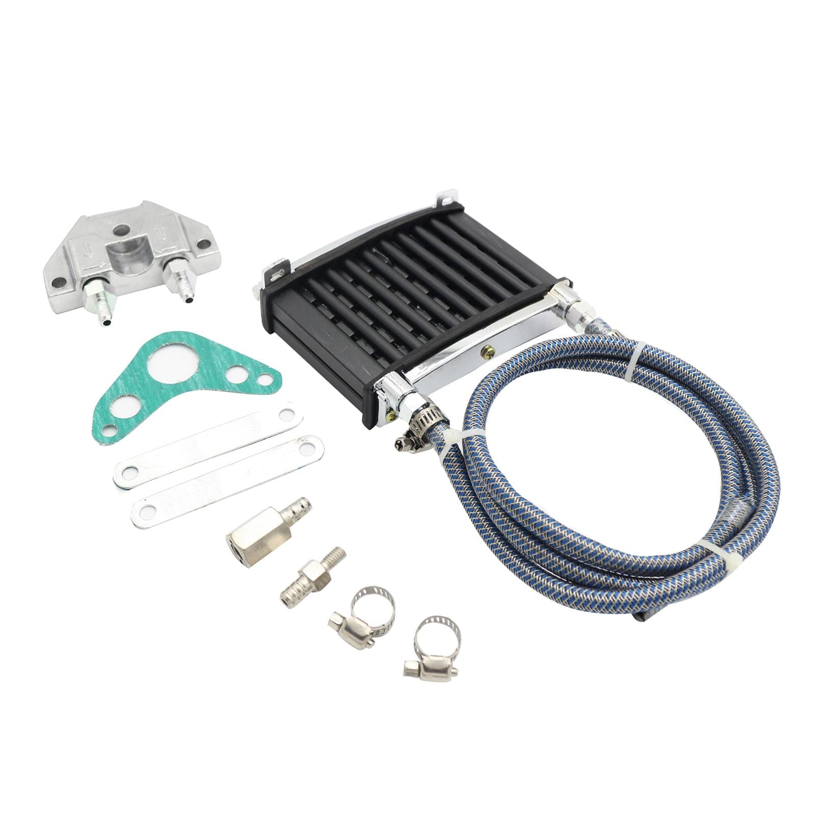 Motorbike Oil Cooler Radiator System for Kawasaki 125cc 140cc 150cc black