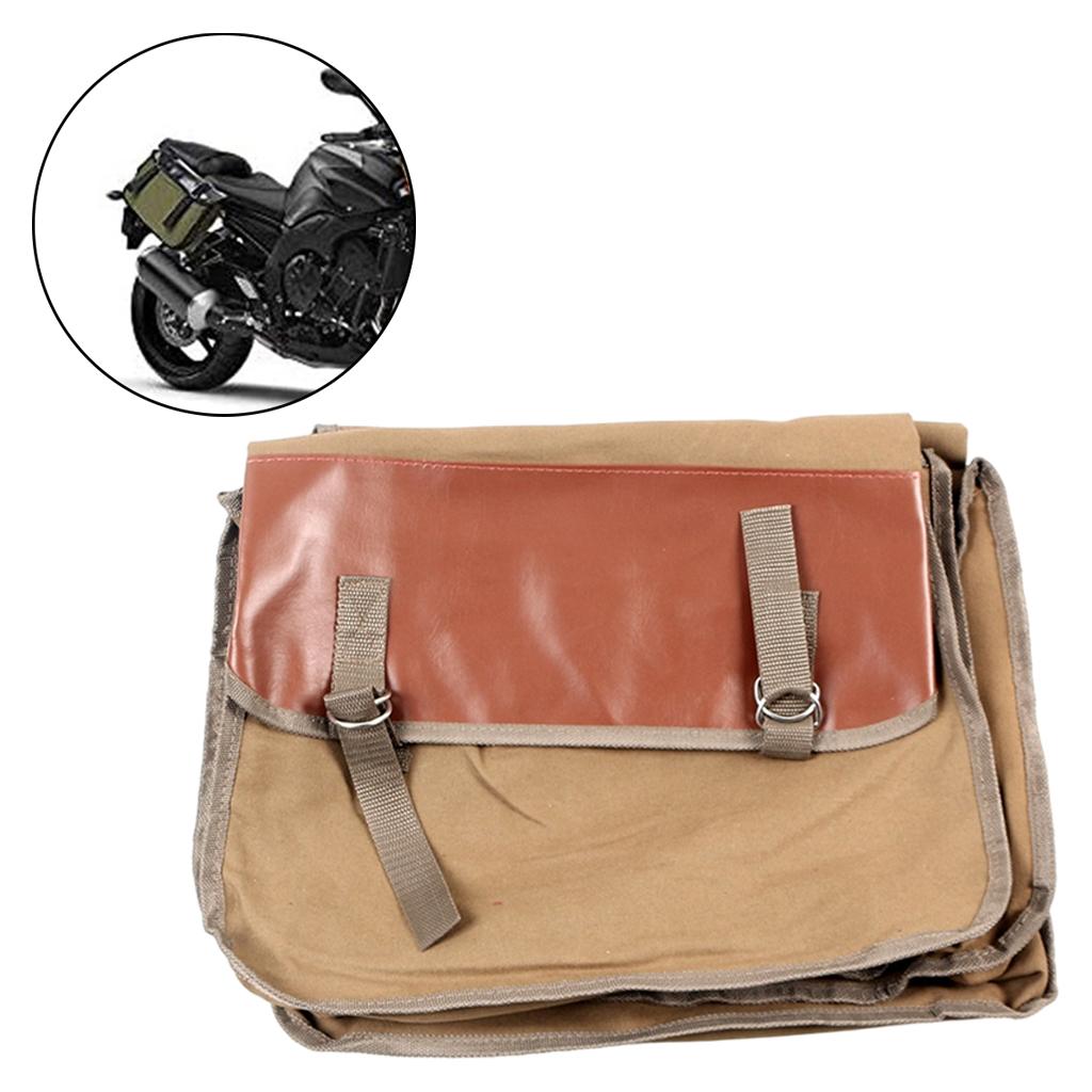 Motorcycle Saddle Bag Tools Box for Both Sides for Motorbike Scooter Brown 