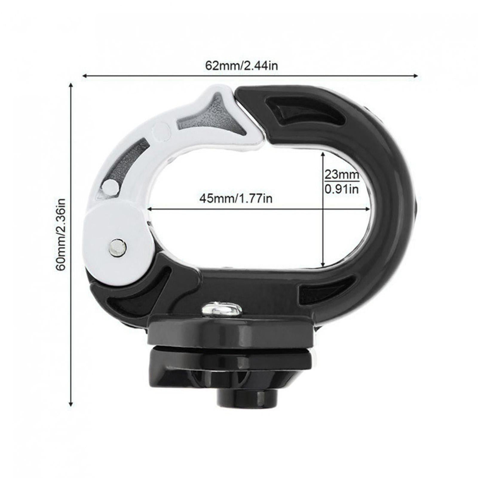 4xHelmet Hook Helmets Accessories Aluminum Alloy Parts Fit for Bag Bottle Black White