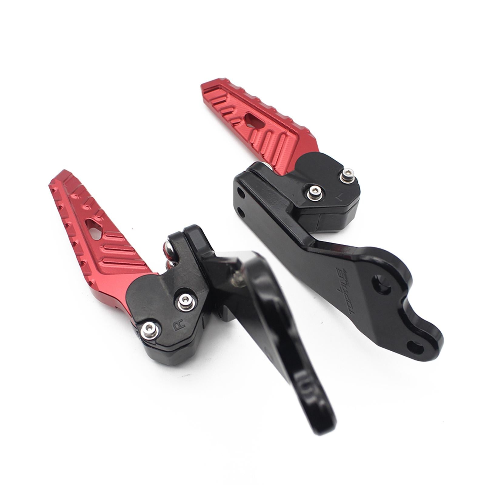 1 Pair Accessories CNC Motorcycle Rear Footrests for Yamaha Nmax 155 Red