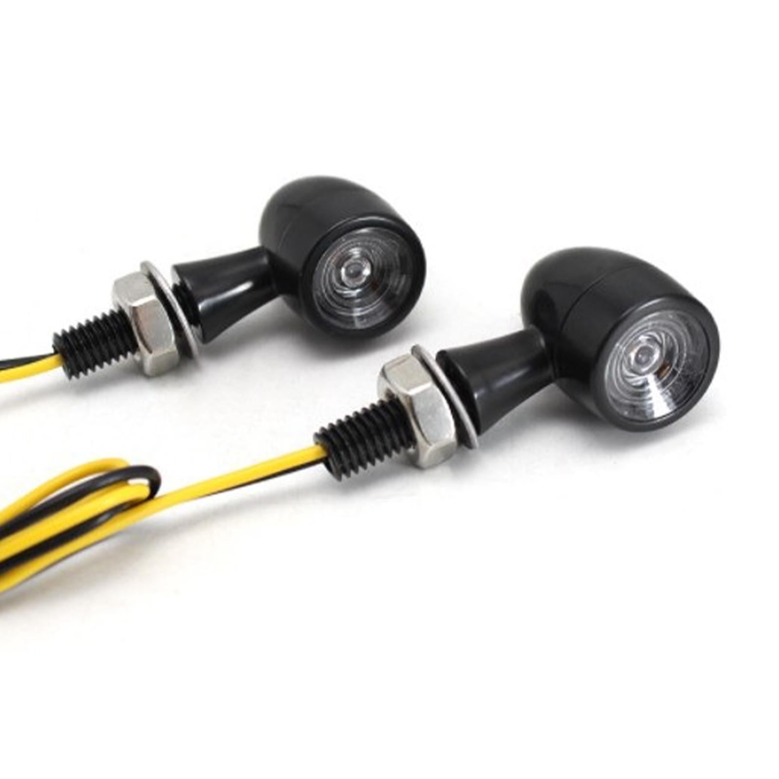 Motorcycle LED Turn Signal Lights 12V for Suzuki 7mm Thread Bike Clear Cover