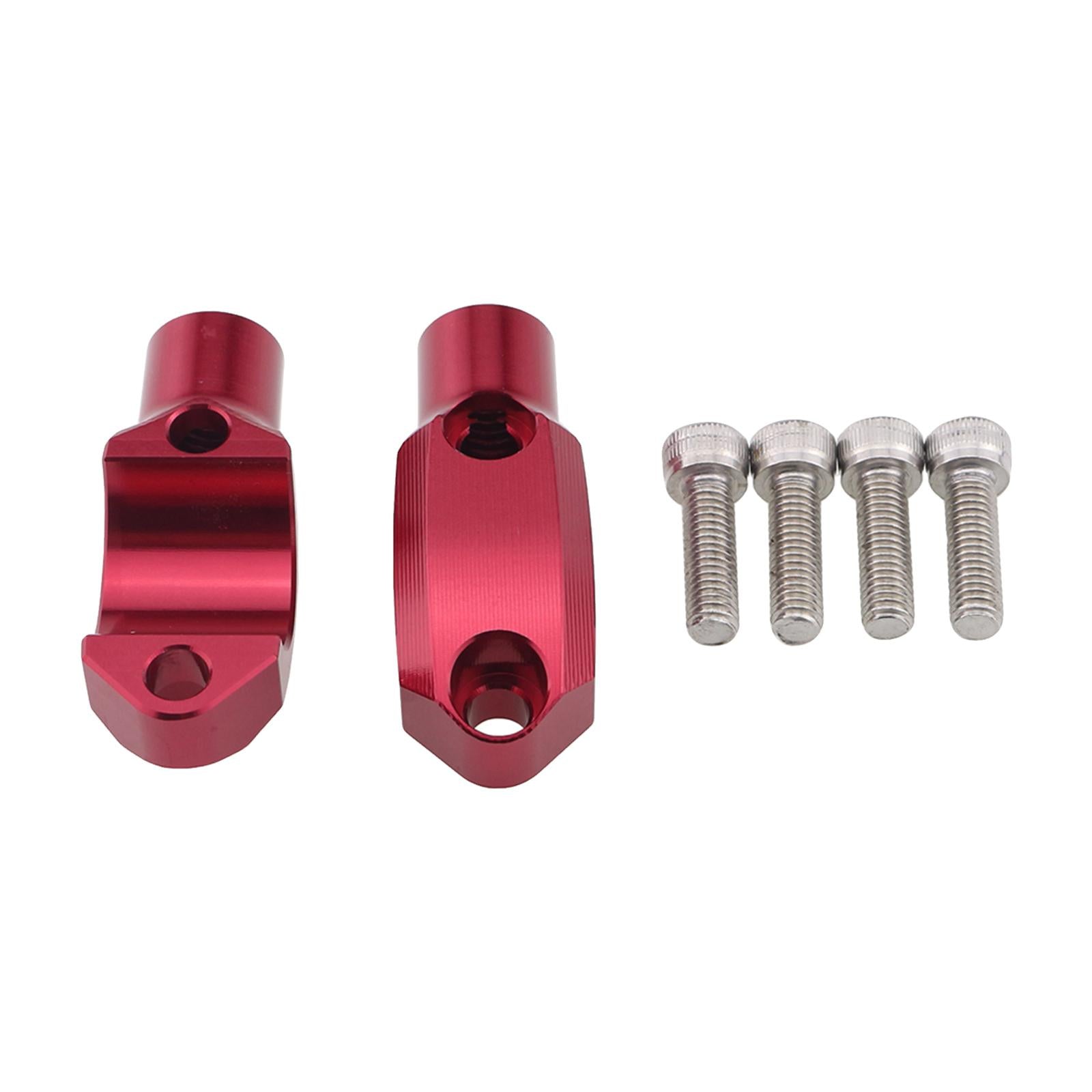 1 Pair Motorcycle Master Cylinder Mirror Clamp for 22mm Handlebar Red