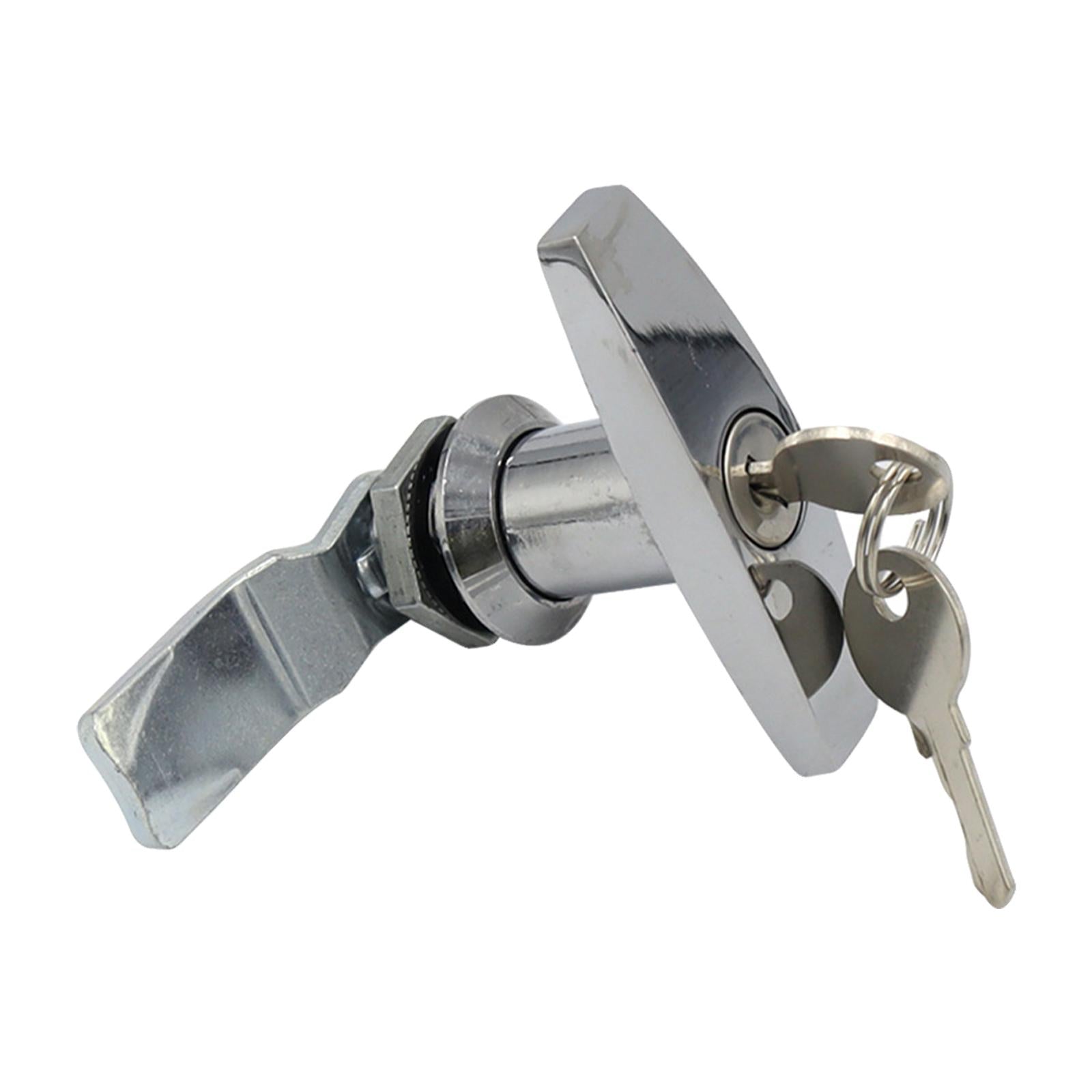 T-Shape Handle Lock with Keys Zinc Alloy Caravan Canopy Locks  1Pc Silver