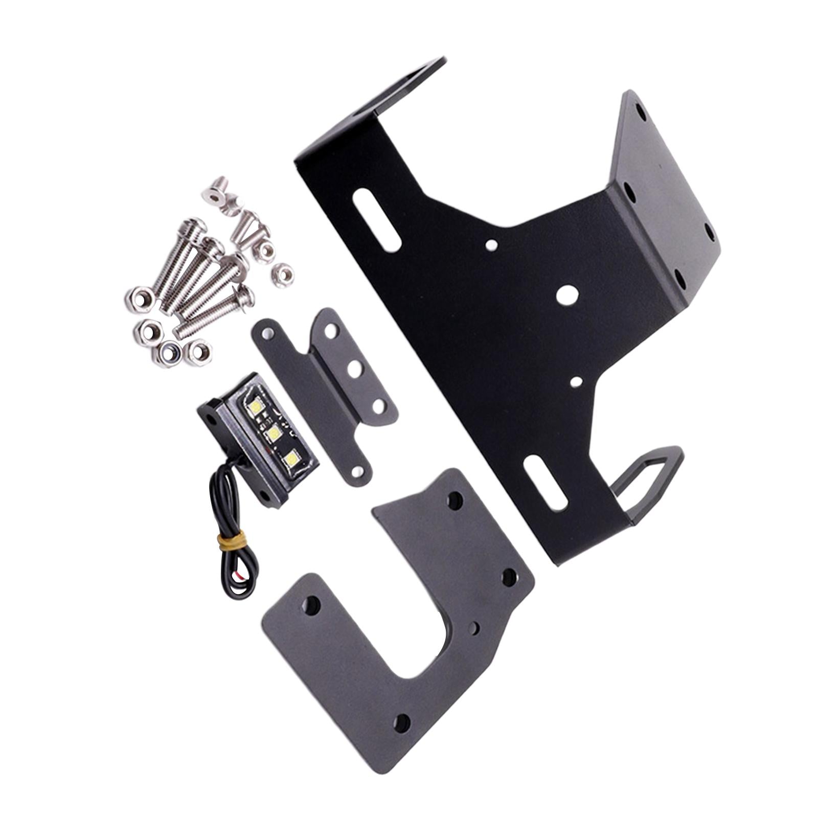 Motorcycle License Plate Frame with LED Modified for Kawasaki Z900 17-2021