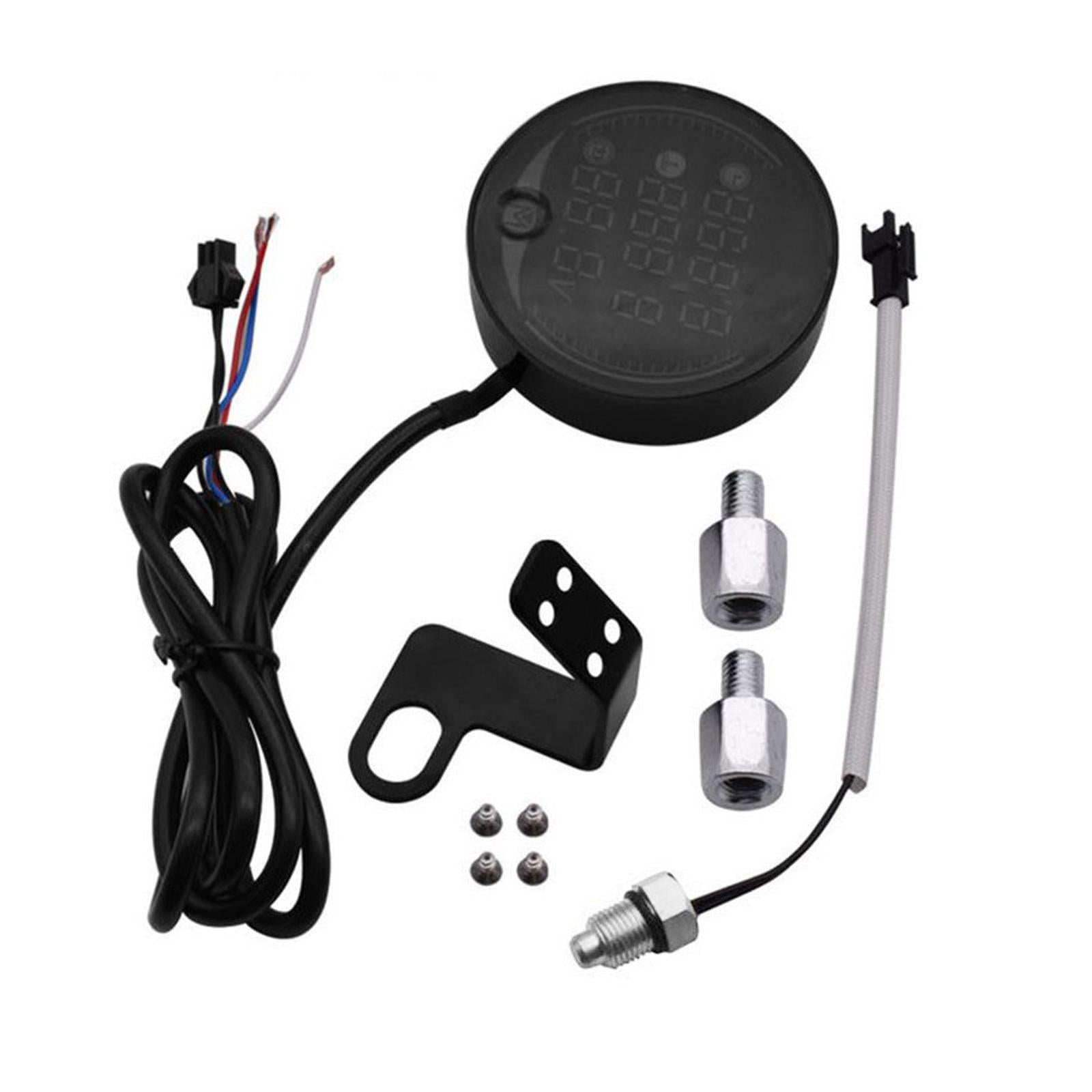 Night Vision Motorcycle Meter Voltmeter Temperature Monitor 5 in 1 B