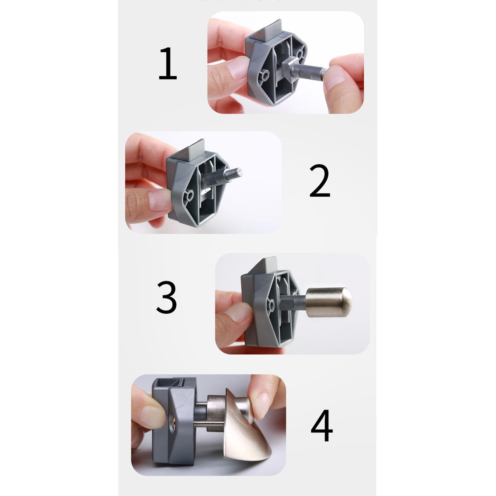 RV Latch Button Locks 14mm-16mm RV Caravan for Yachts Travel Black Silver