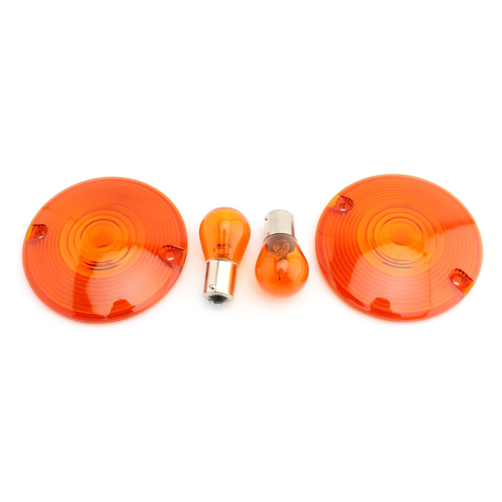 2 Count Motorbike 3 1/4" Turn Signal Lens Fit for Premium Orange